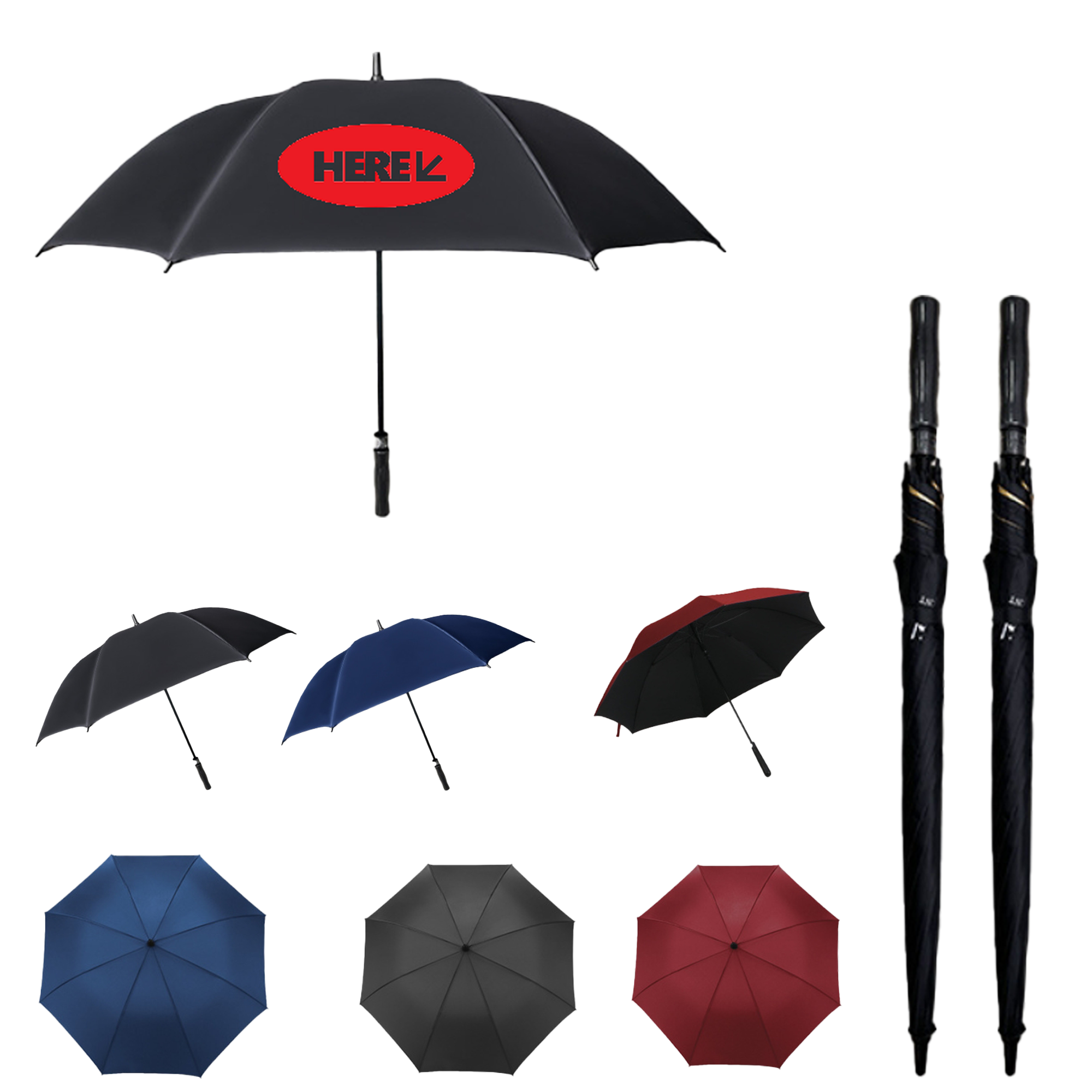 Thickened Reinforced Custom Logo Umbrella 2