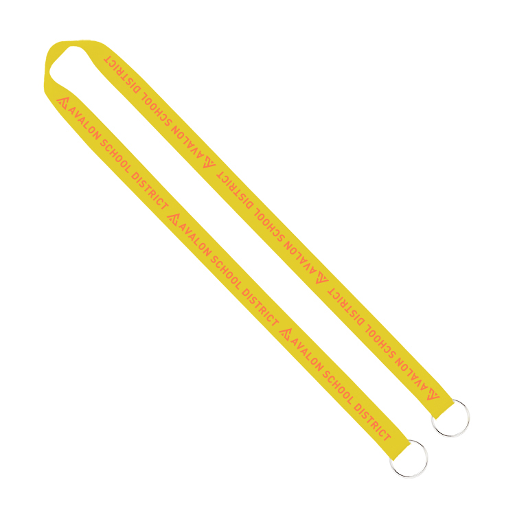 3/4" Screen Printed Lanyard with Double Clips 35