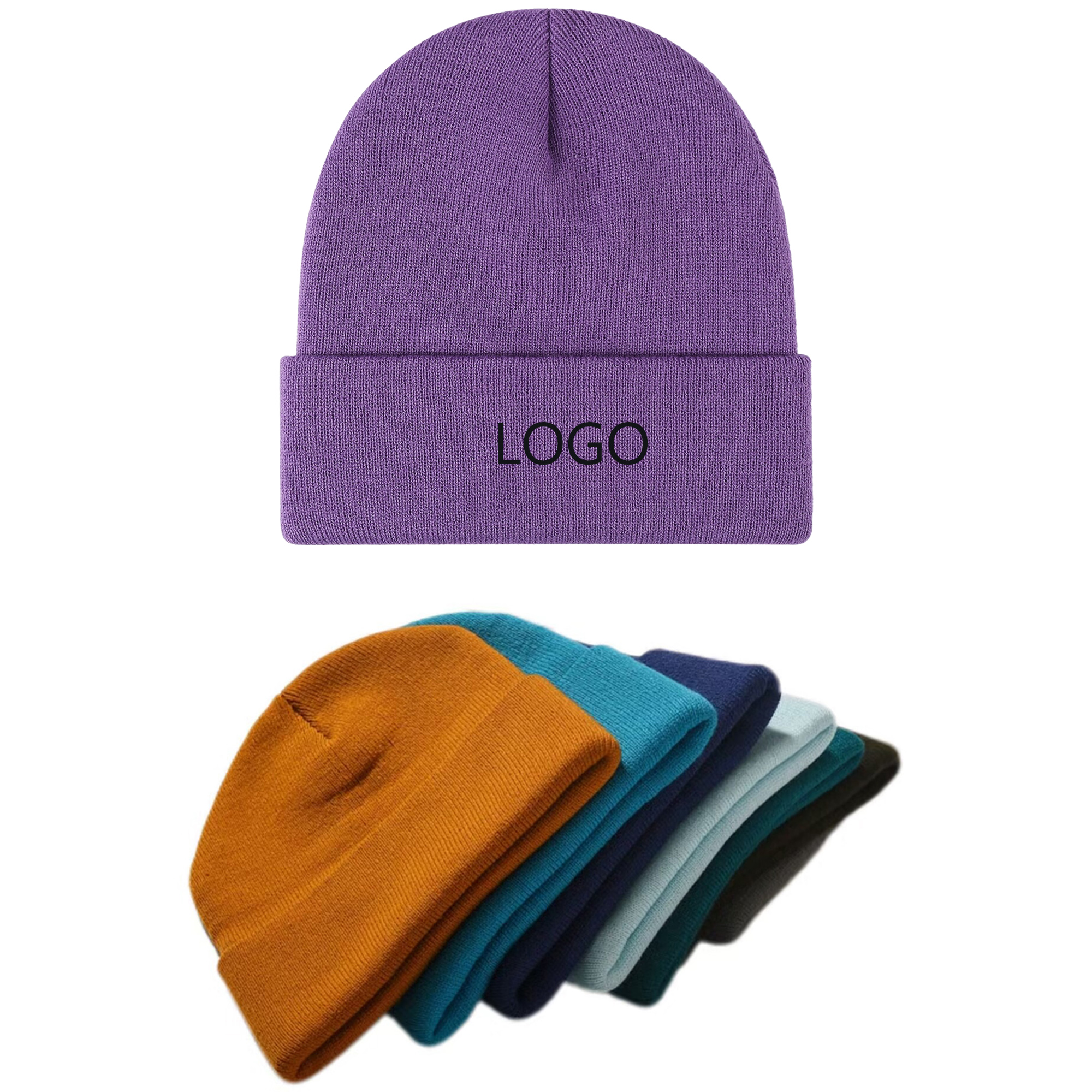 Knitted Hat with Cuff 4