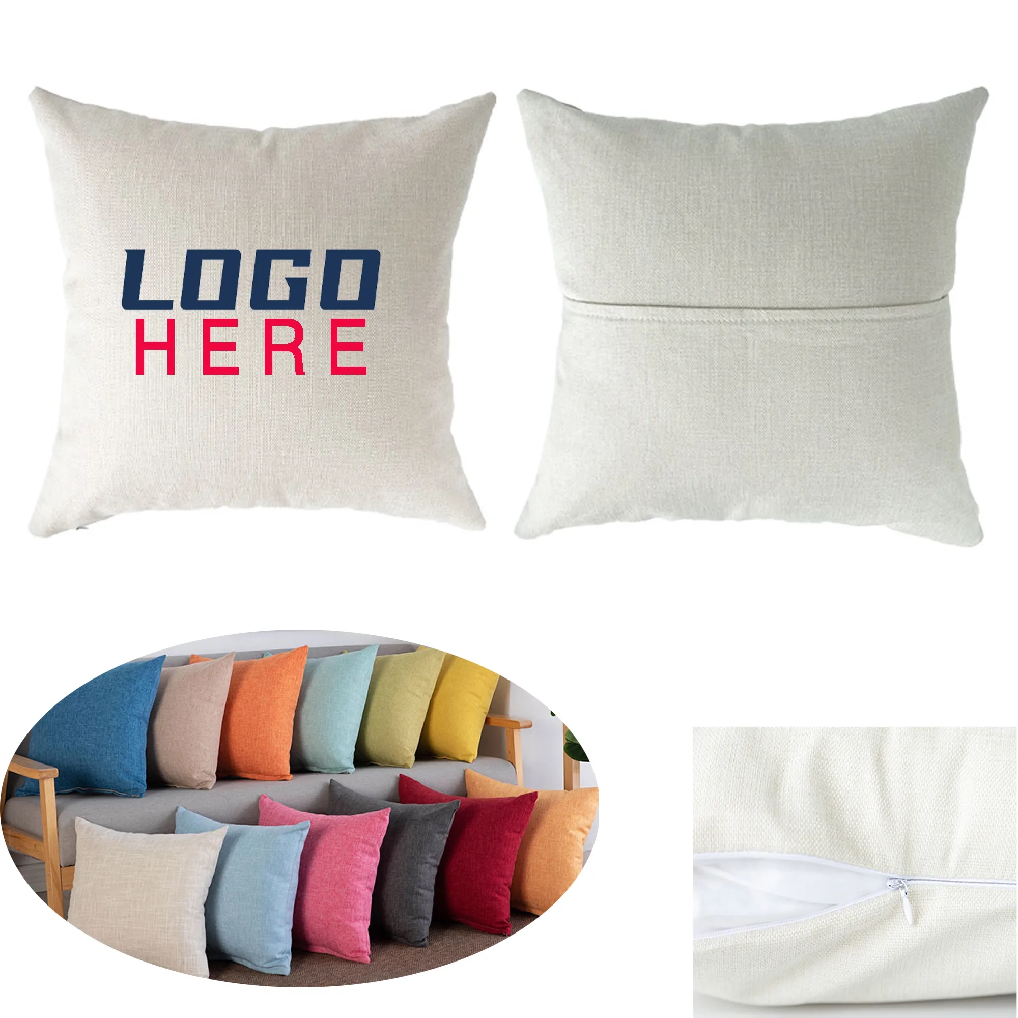 Custom Home Sofa Square Throw Pillow With Cover MOQ50pcs