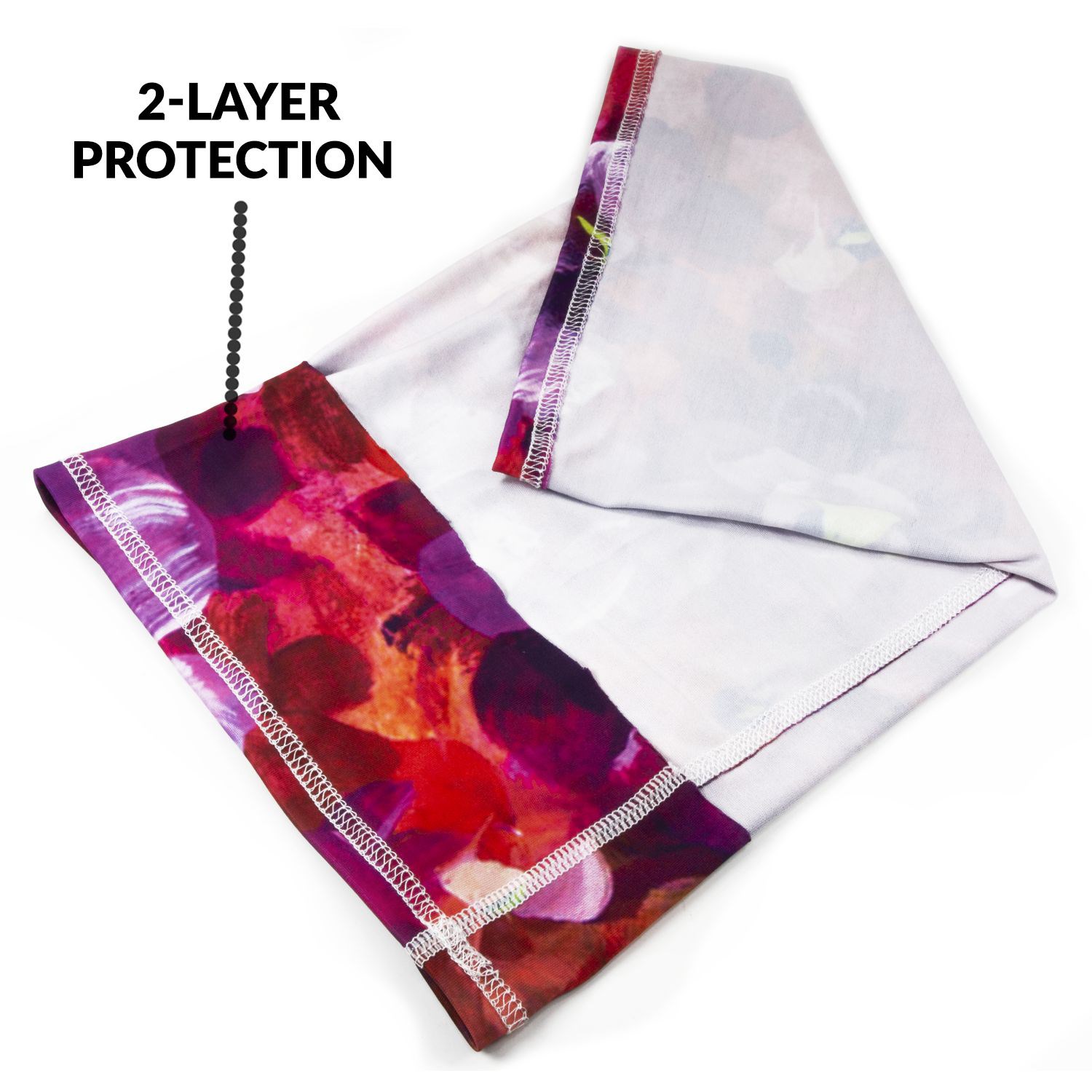 2-Layer Reusable Face Bandana mask Tube w/ Full Color Logo 2