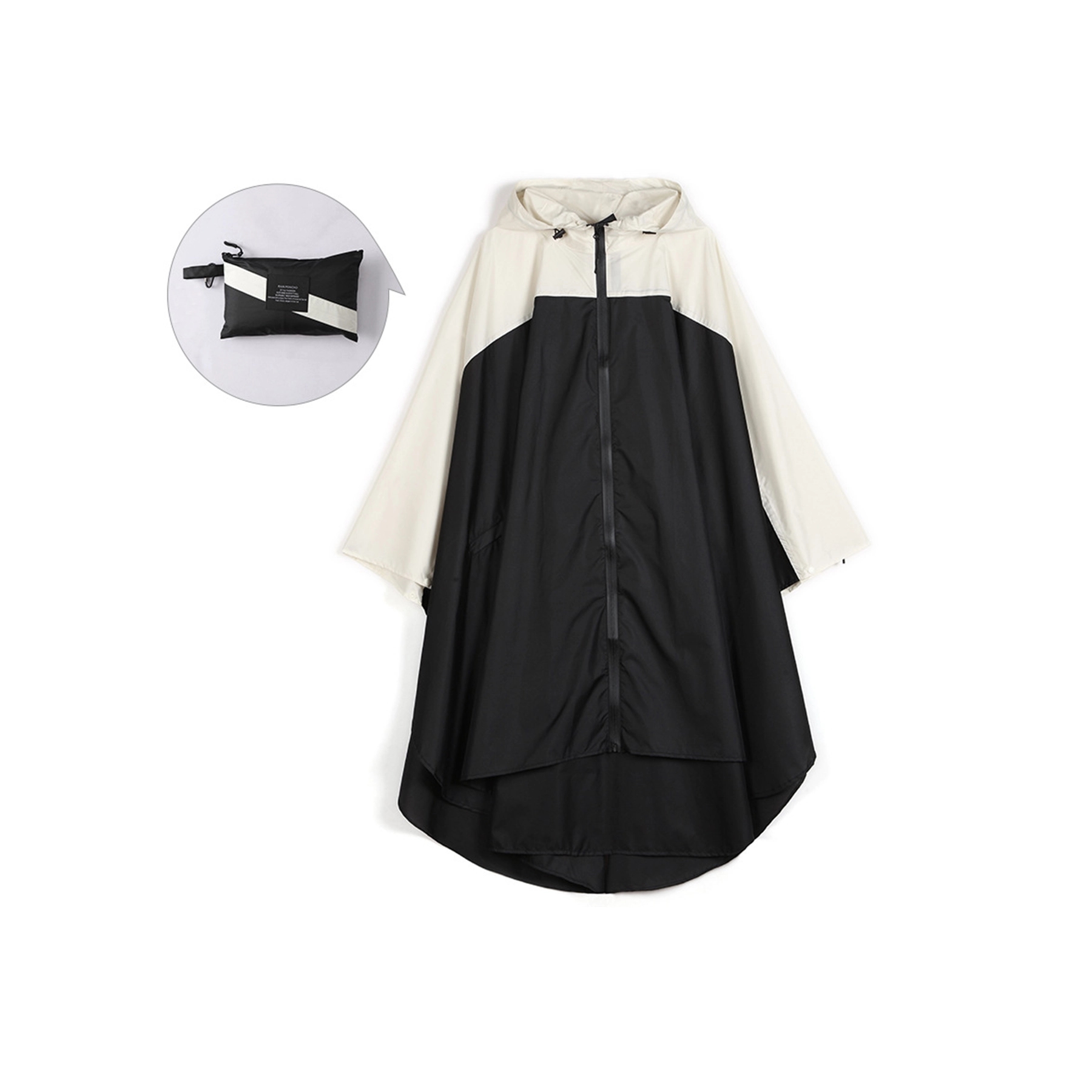 Rain Poncho Hooded Waterproof Raincoat Jacket 6