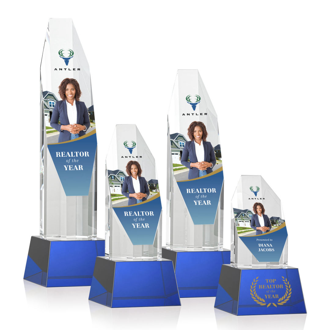 Barrhaven VividPrint™ Award on Base - Blue