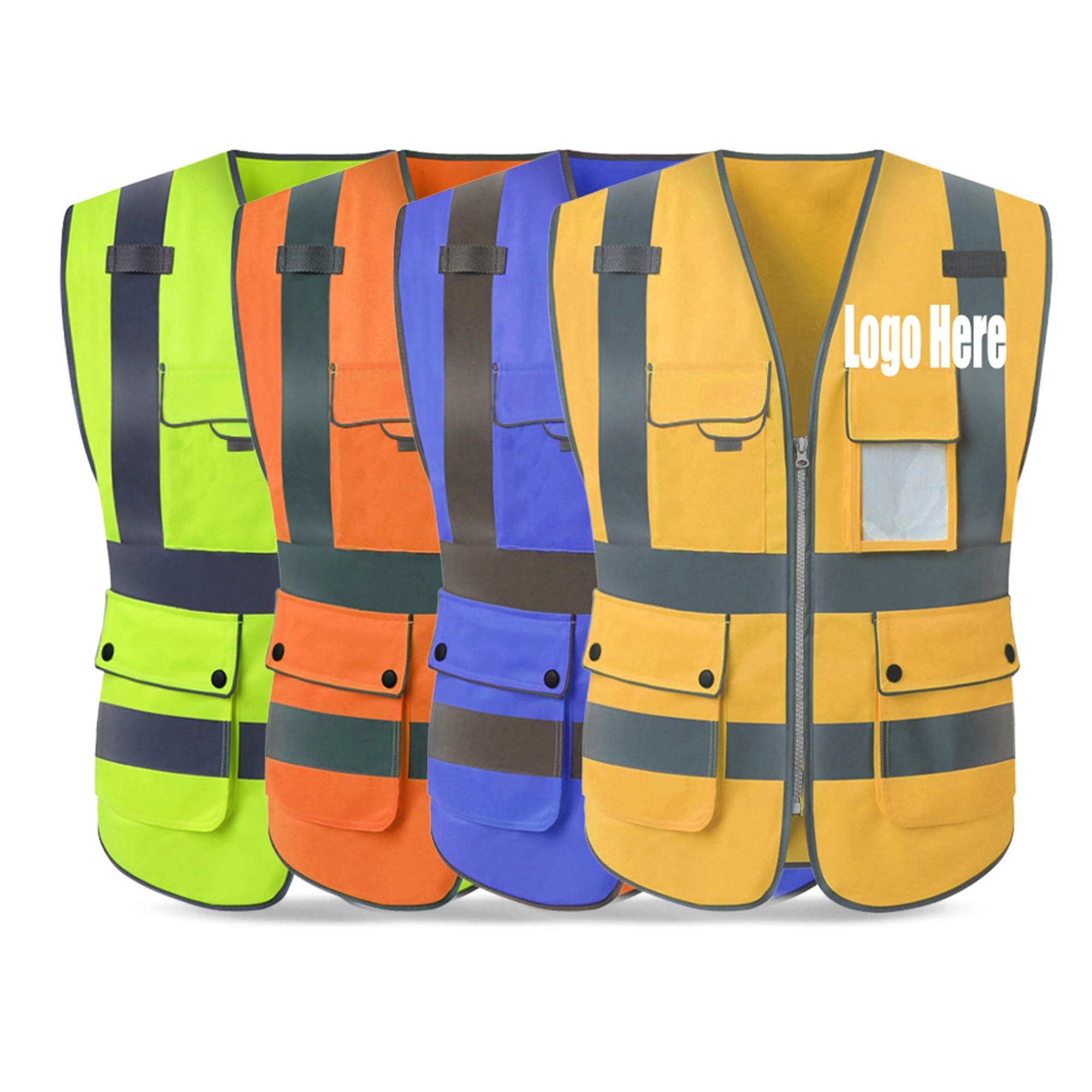 High Visibility 100% Polyester Reflective Vest 3