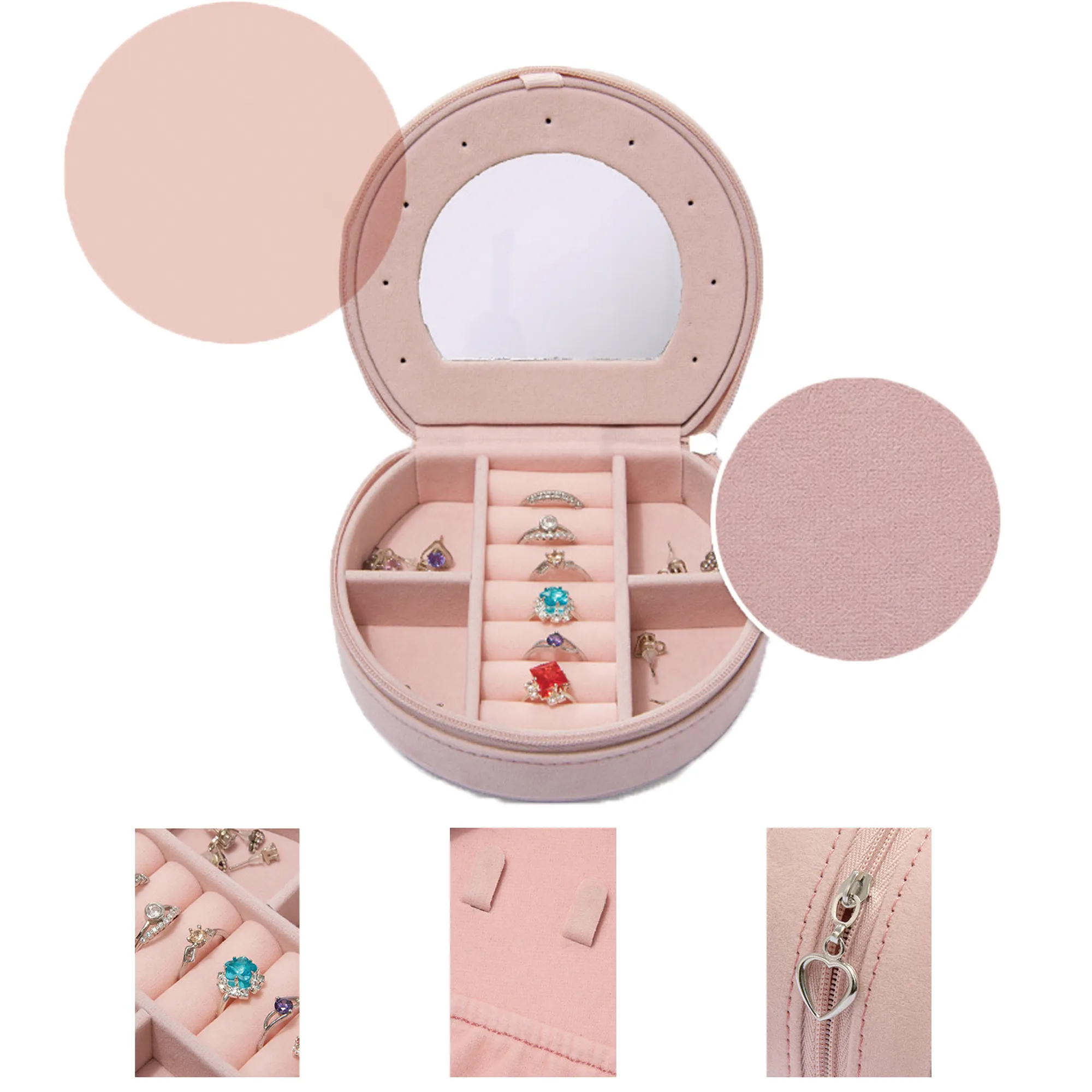 Portable Suede Jewelry Box 2