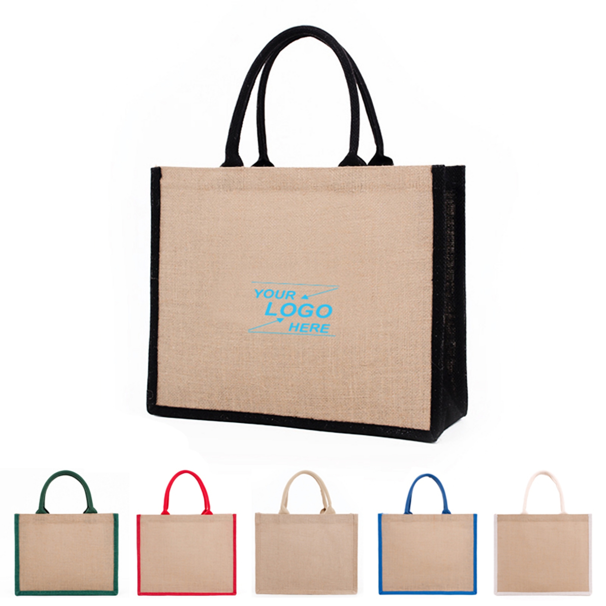 Rustic Burlap Shopping Tote Bag