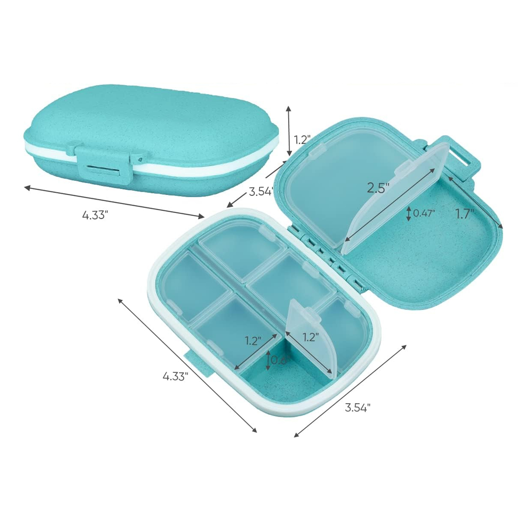 8-compartment Portable Pill Box 2