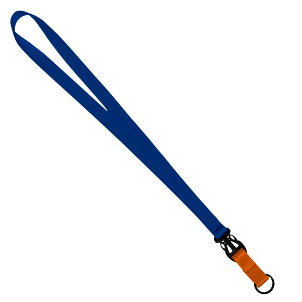 3/4" Multi color (Top and bottom) Nylon Lanyard with Plastic Slide Buckle R 308