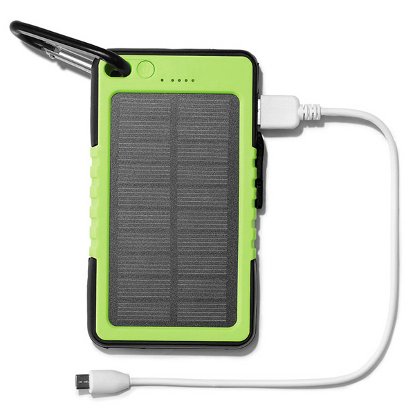Solar Power Bank 6000mAh W/LED Flashlight 6