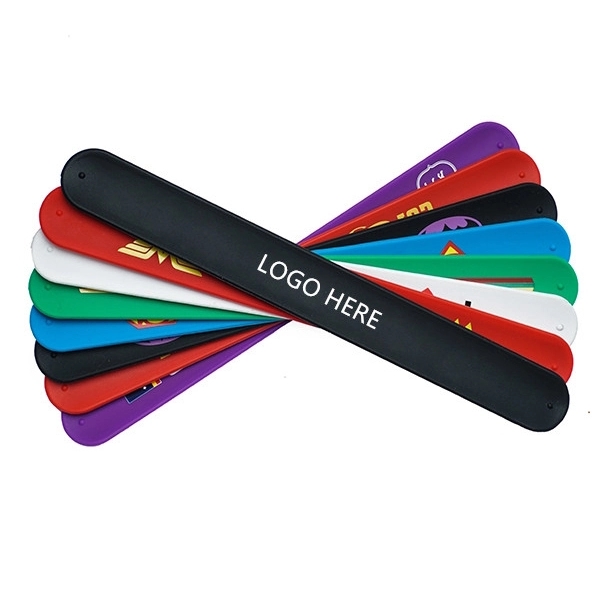 Reflective Silicone Slap Bracelet With Rush Service 1