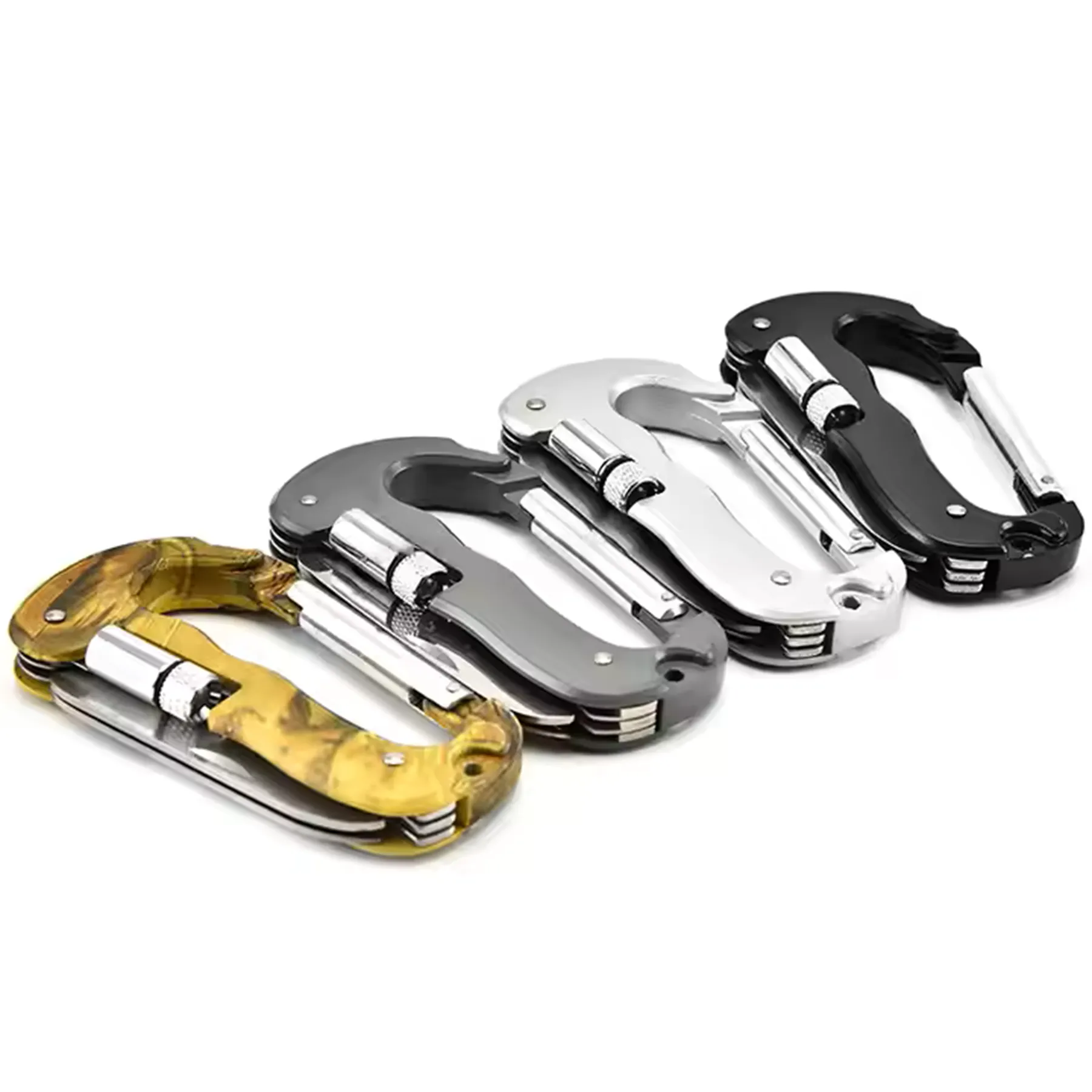 D Type Multi-function Carabiner Knife with Led Light 10