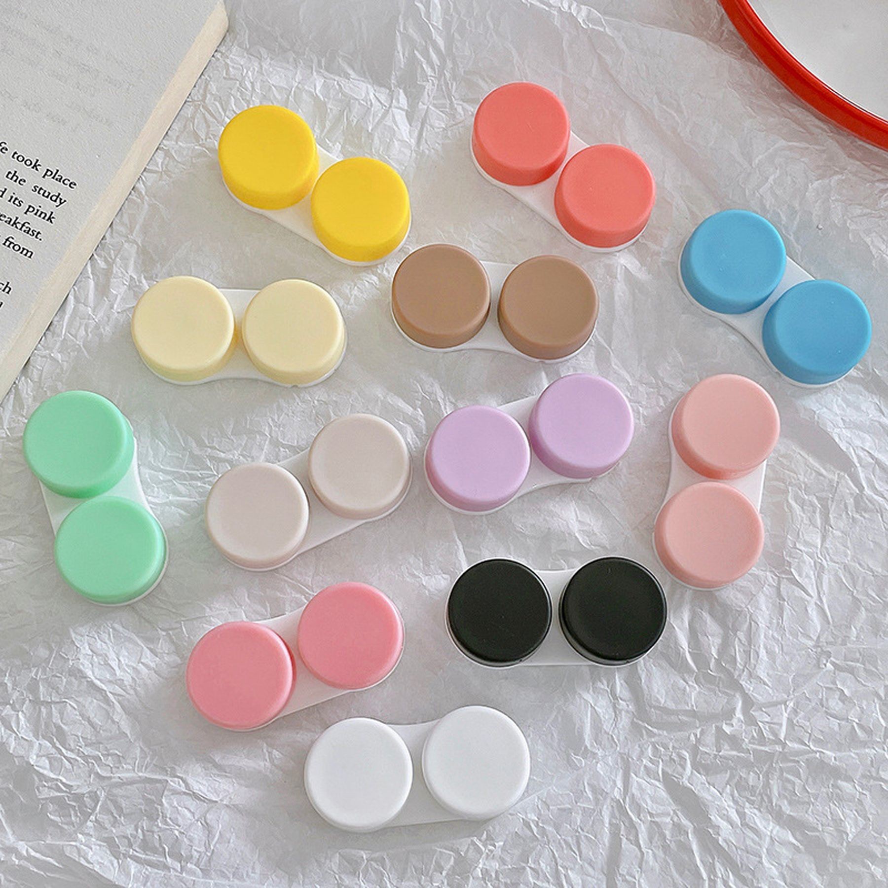 Lens Soaking Storage Container Compact Eye Contact Case 15