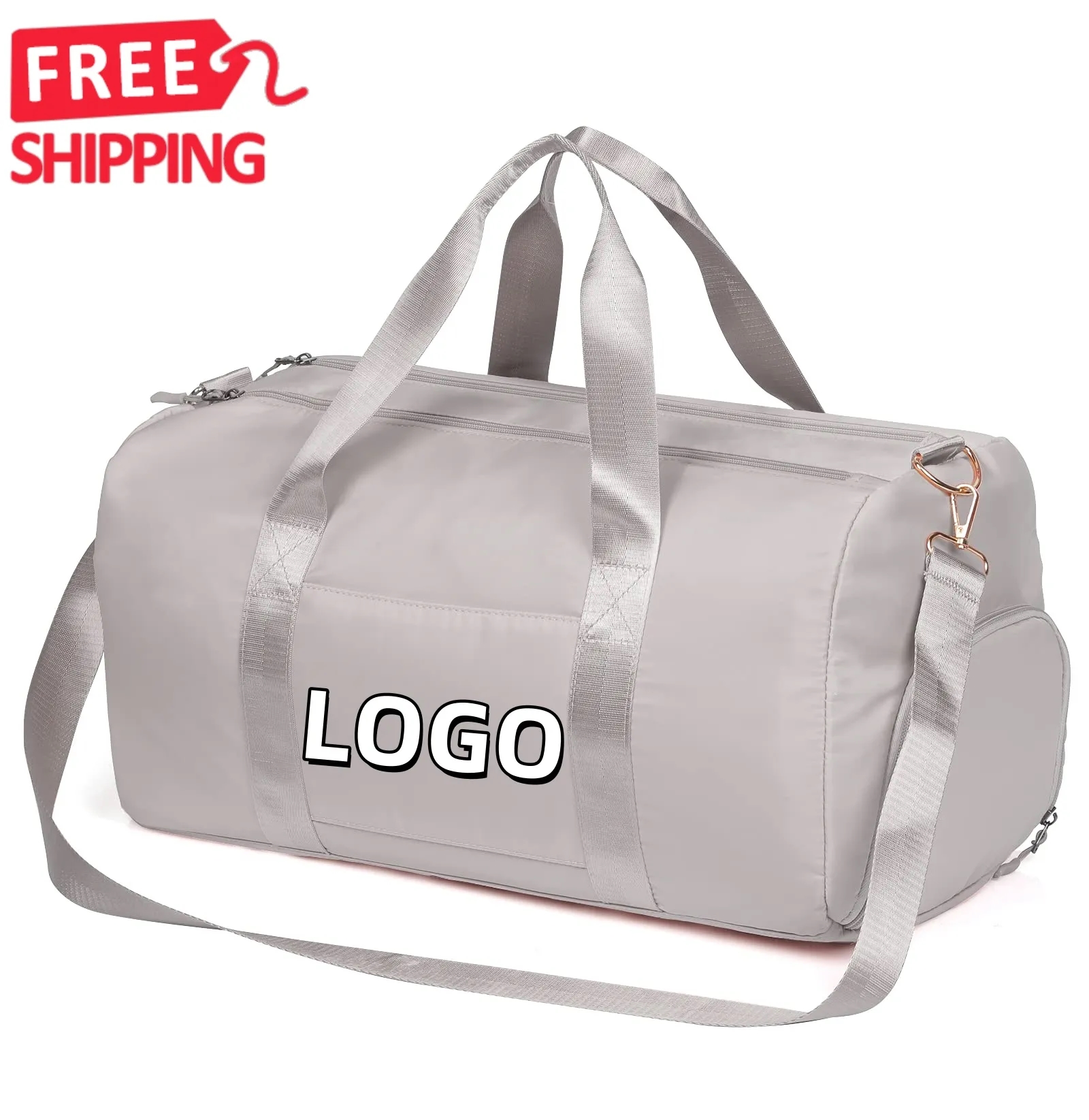 Wholesale Women Gym Duffel Bag with Shoe Pocket 7