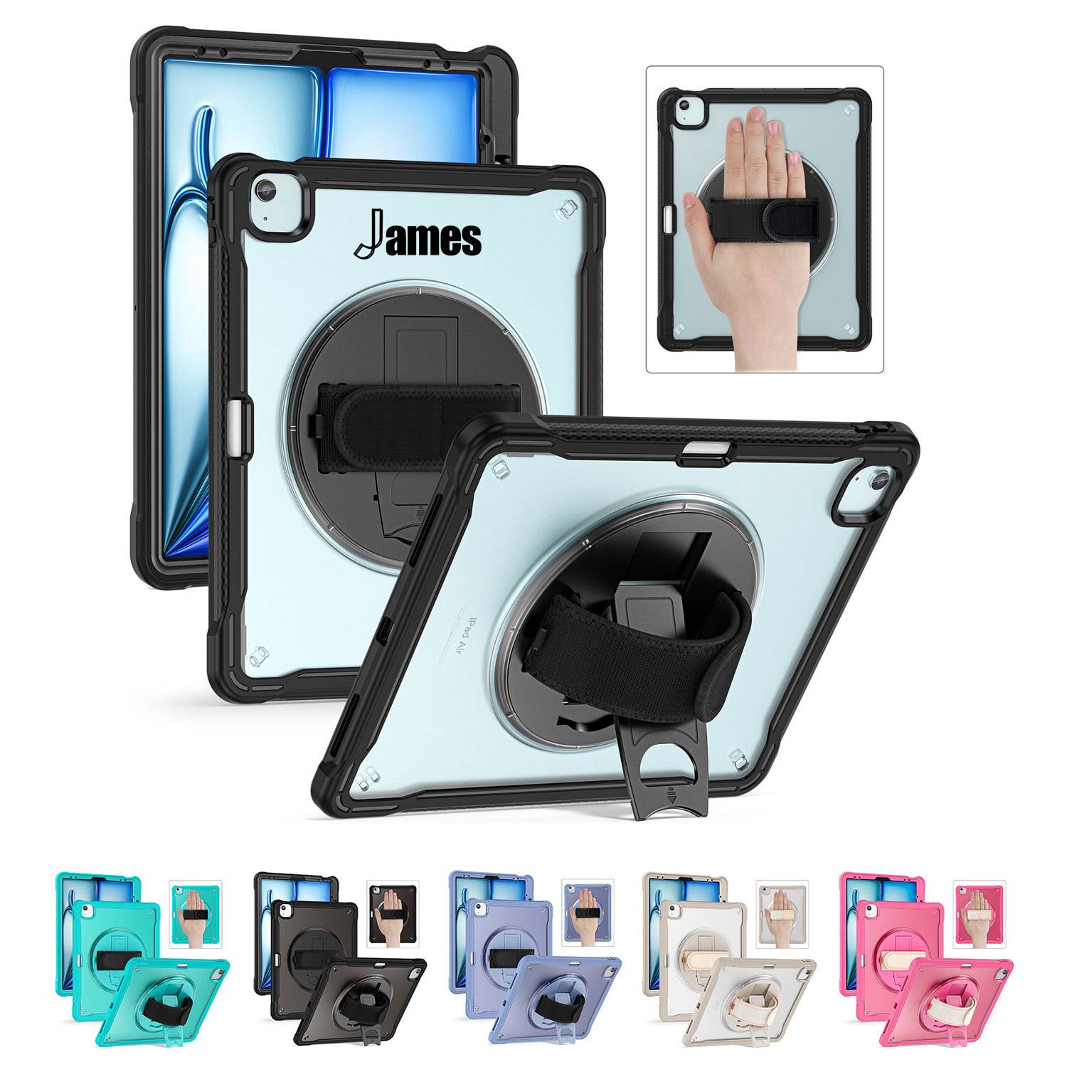 iPad tablet case w/ rotating hand strap 2