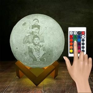 Moon Lamp Personalized Photo Customized with Picture Engrave 3