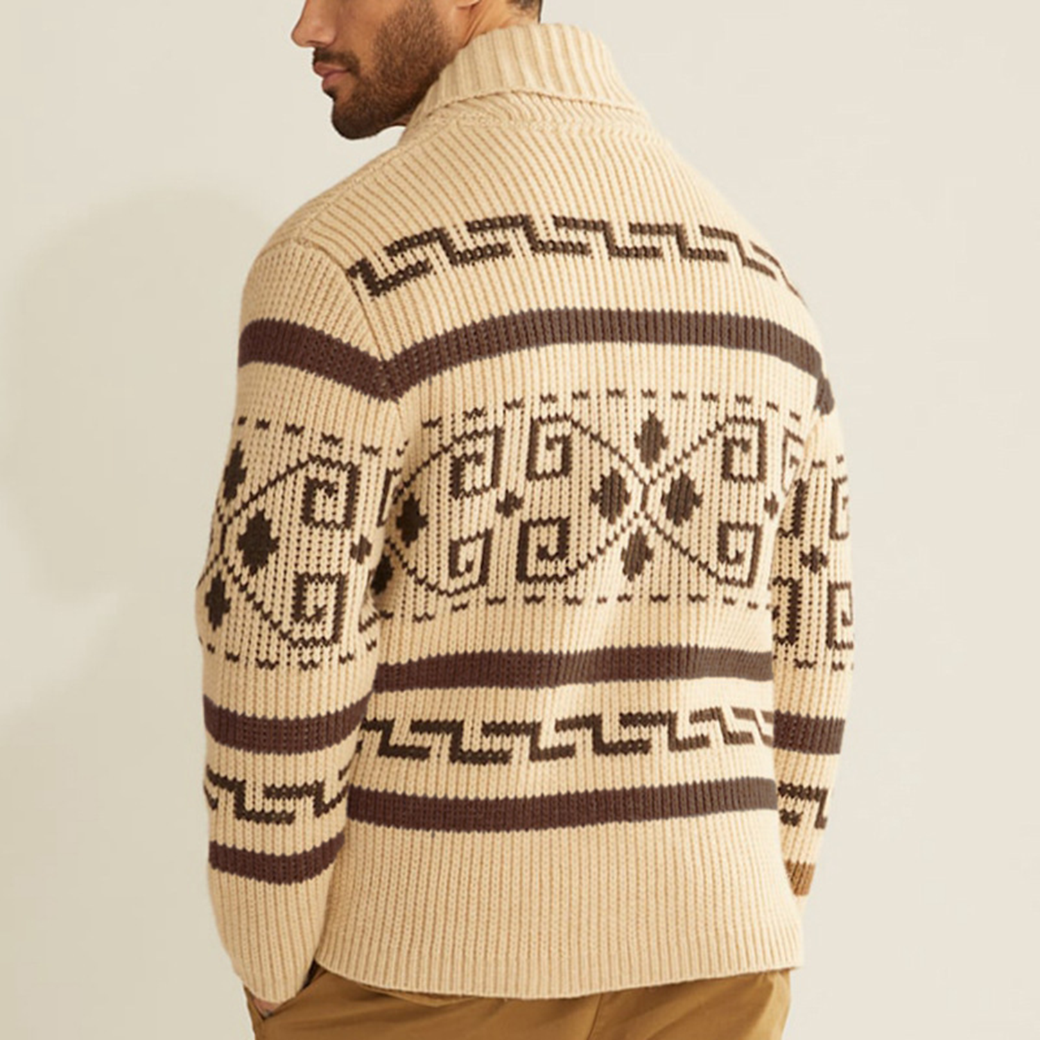 Sweater Cardigan Lapel Long-sleeved Coat 2