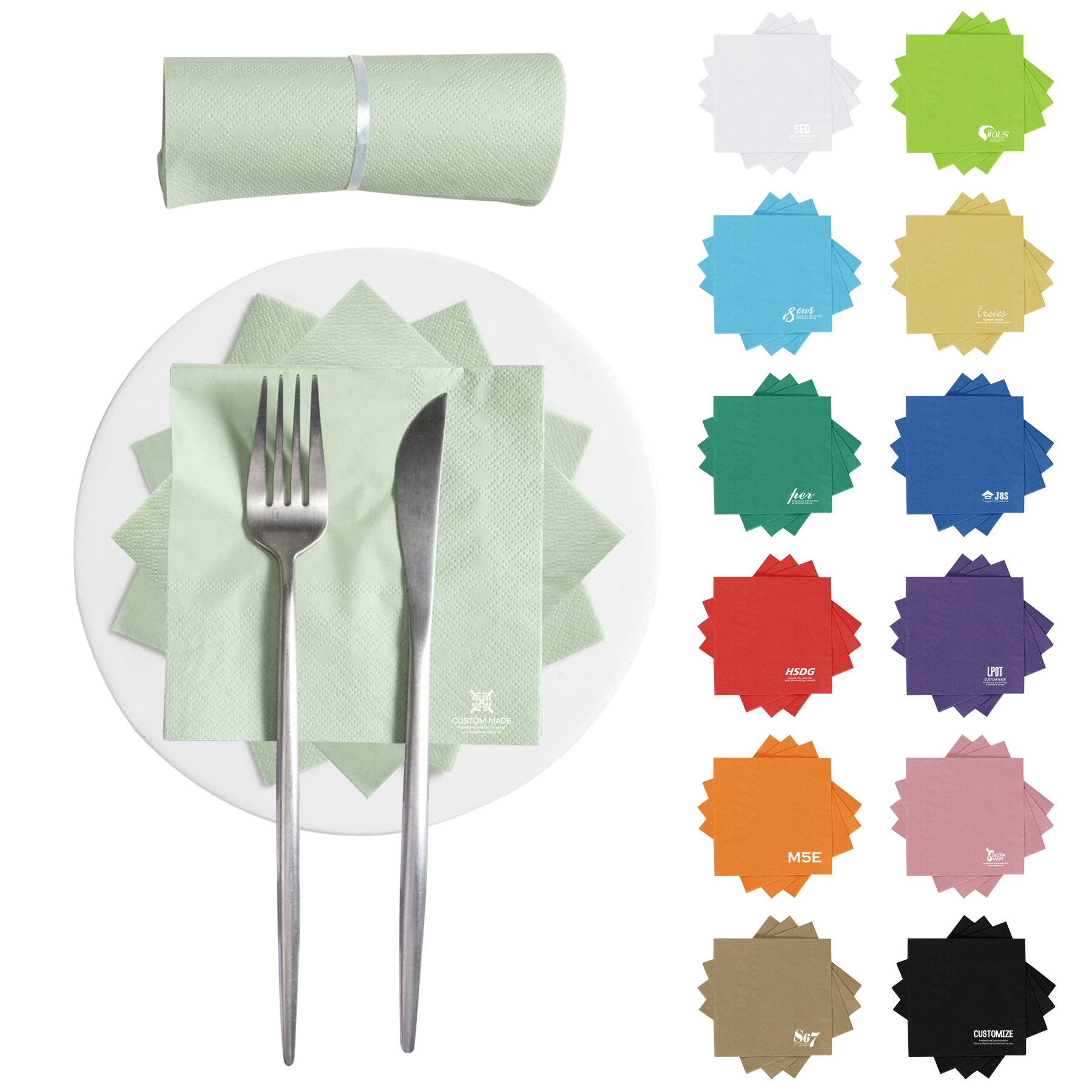 2 Ply Cocktail Napkin 6