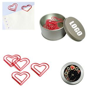 Heart Shaped Paper Clips With Tin Box 5