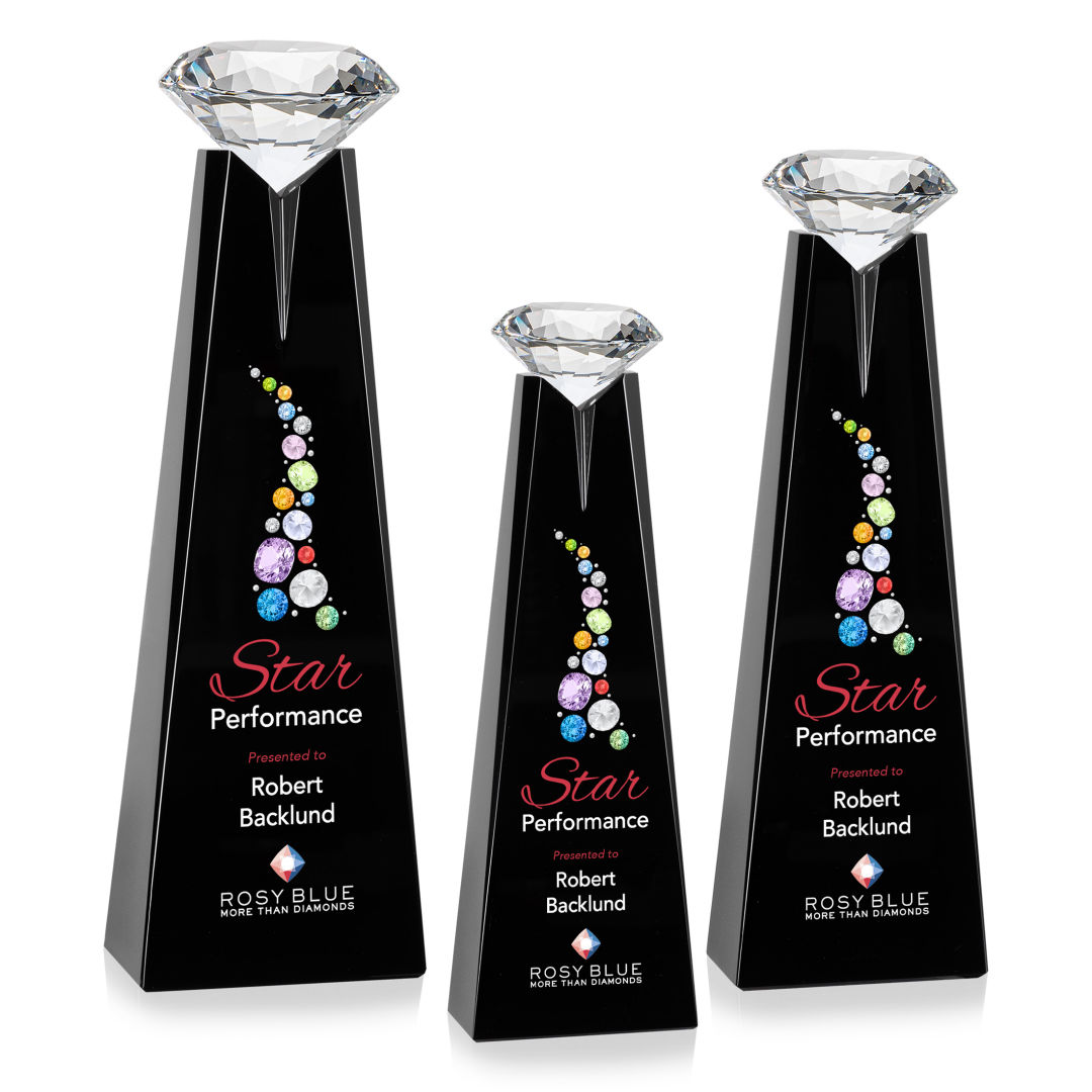 Alicia Gemstone VividPrint™ Award - Black/Diamond
