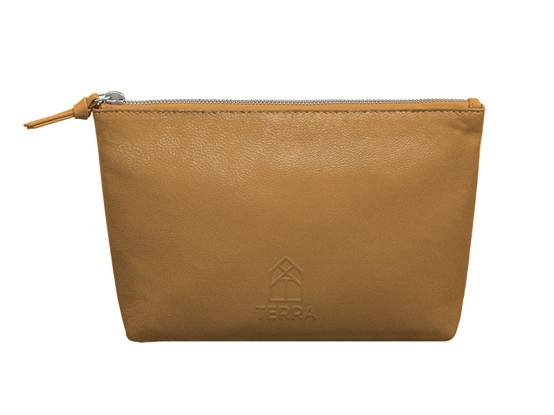 Real Leather Gusset Pouch (Medium)