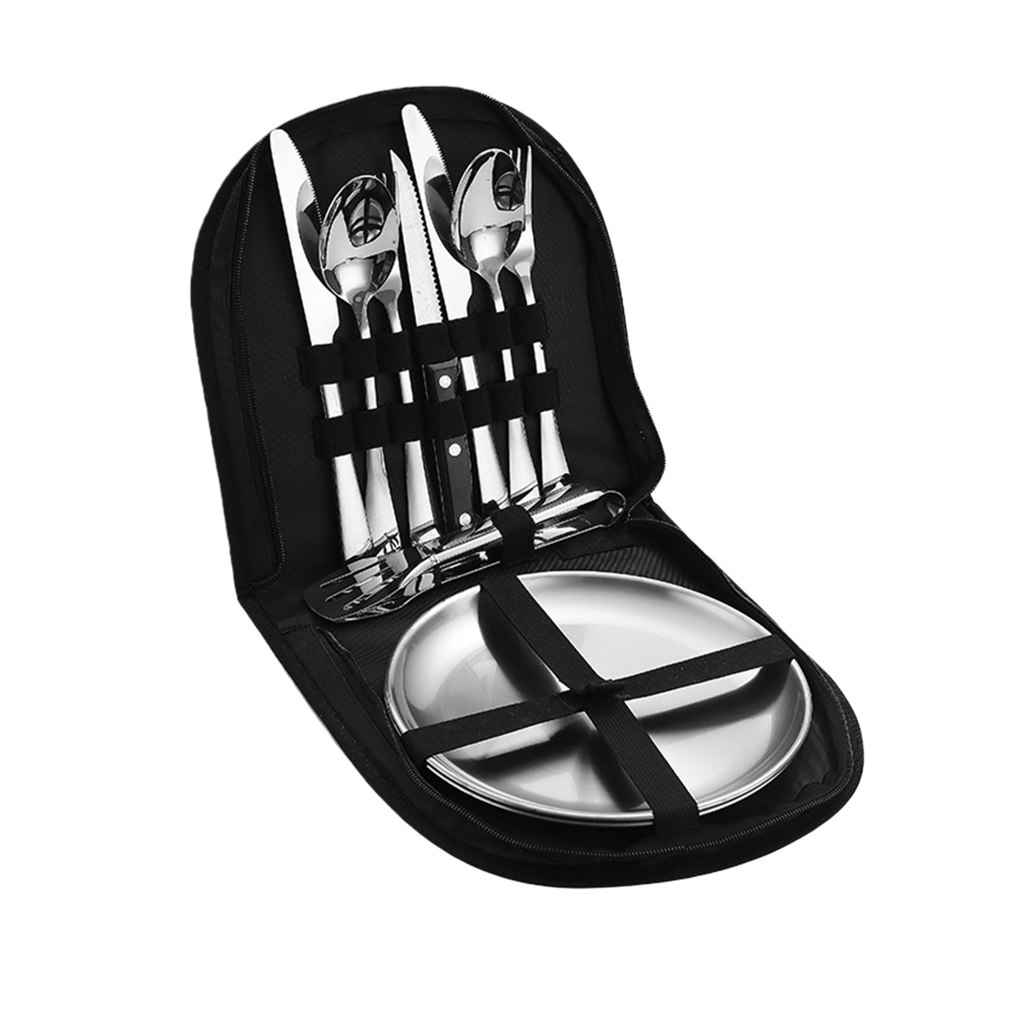 Portable Silver Tableware Set 6