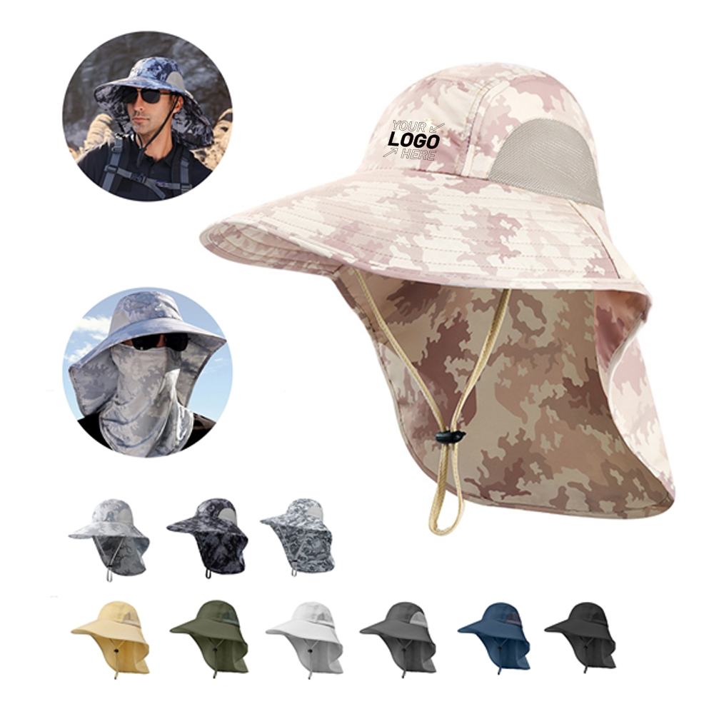 Wide Brim Fishing Sun Hat With Neck Flap 8