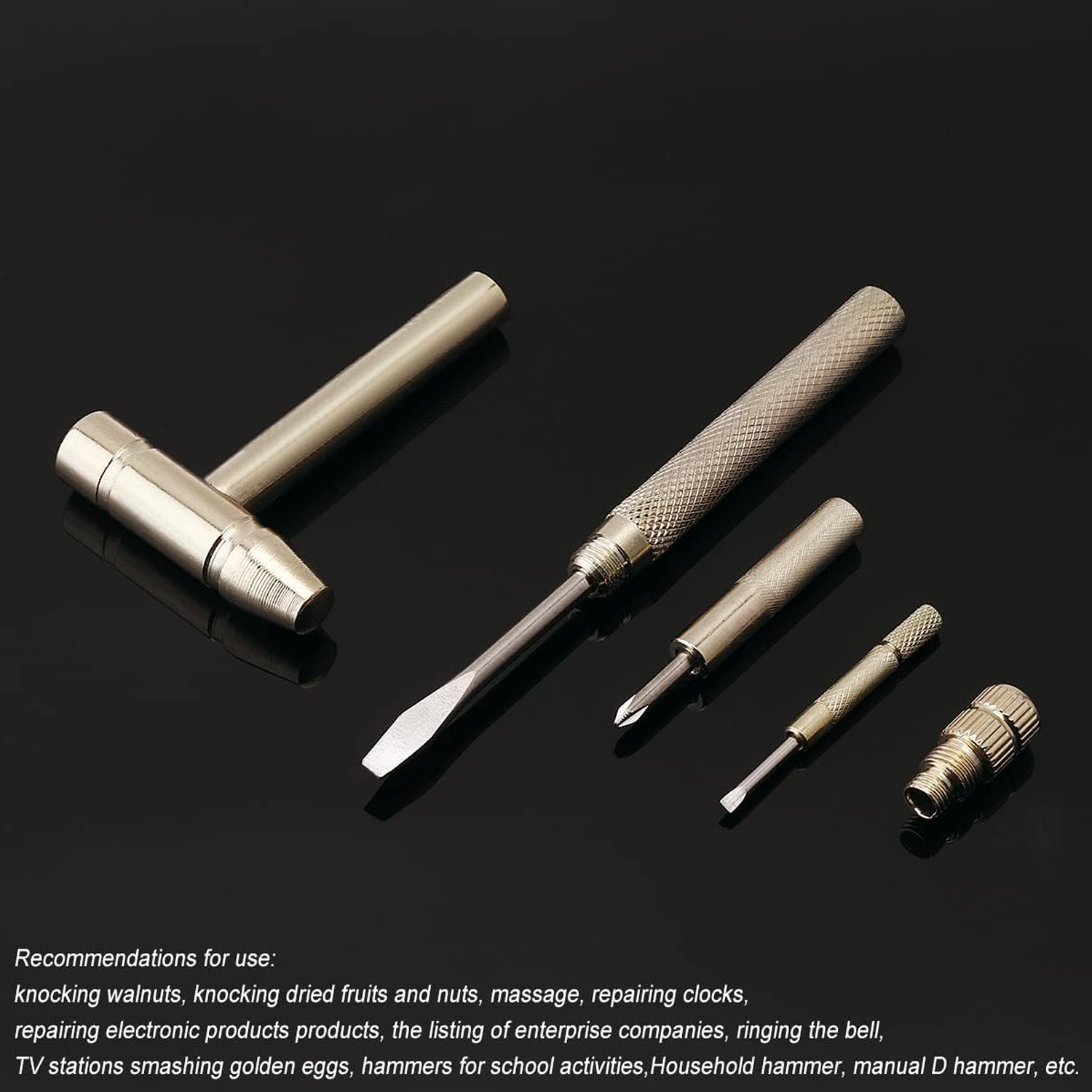 6-In-1 Mini Brass Multifunction Hammer 4