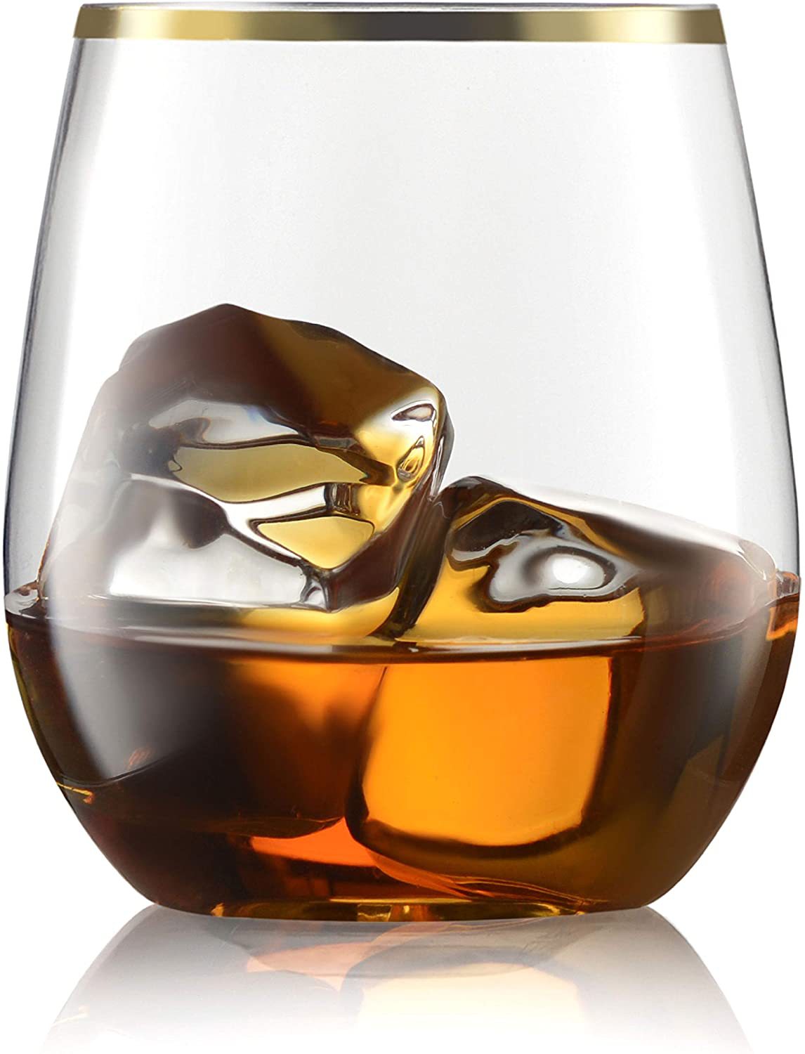 12OZ PET Trian Wine Class Drink Cup/ Gold Edge 6
