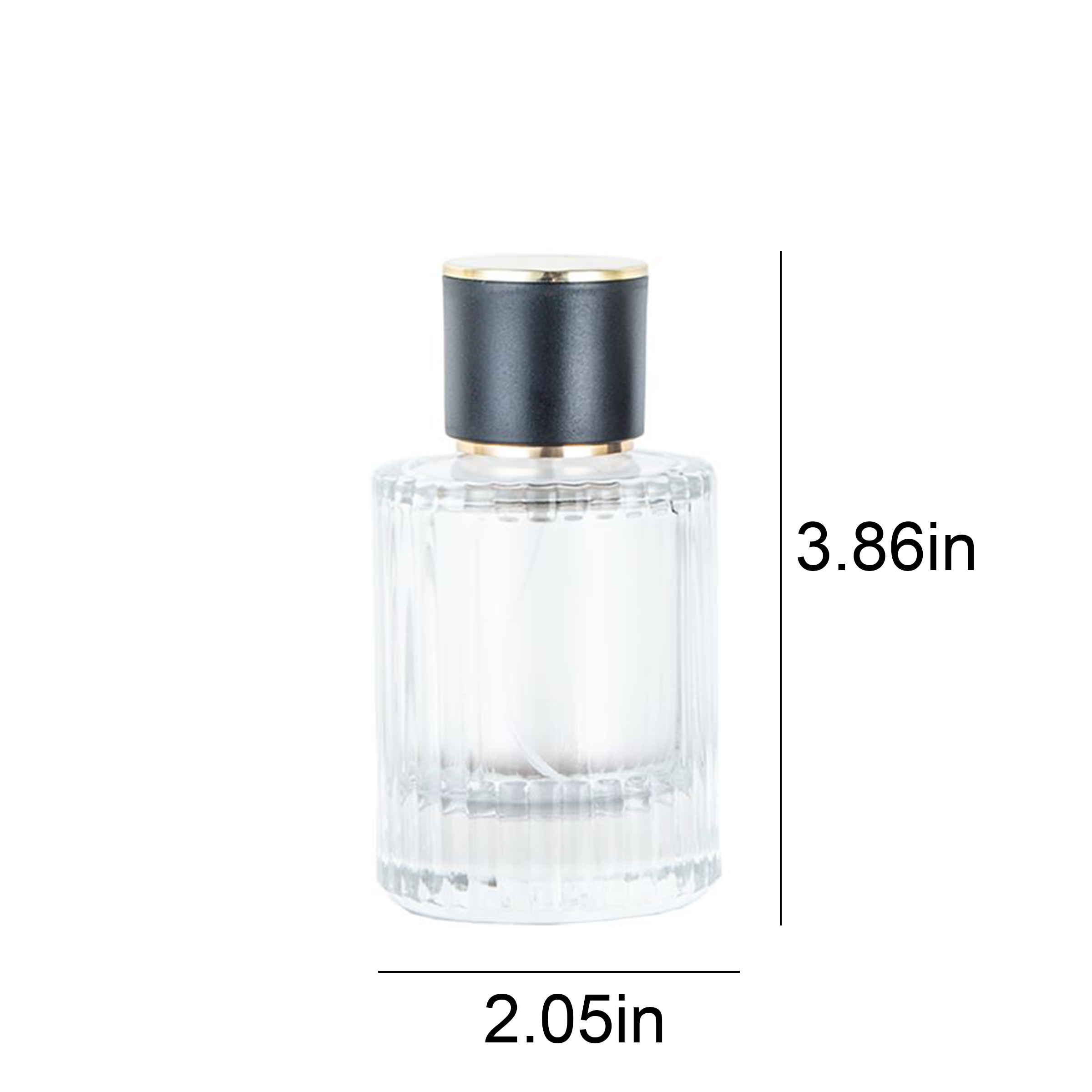 1.7oz Vertical Stripe Glass Perfume Bottle 5