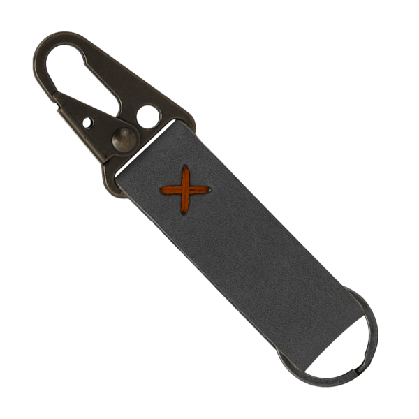 Busker Leather Keychain with Antique Nickel Carabiner 67