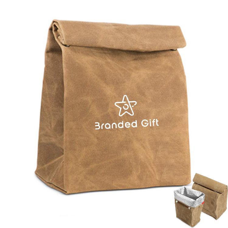 Canvas Lunch Bags Brown Paper Styled 2