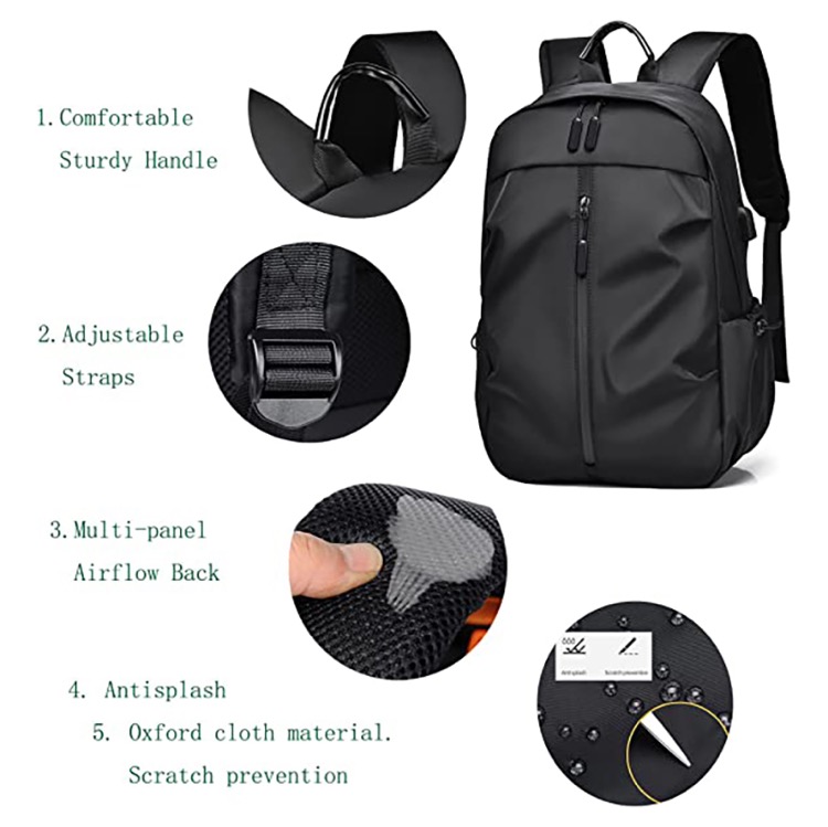 Large Travel Laptop Backpack w/USB Charging Port 23