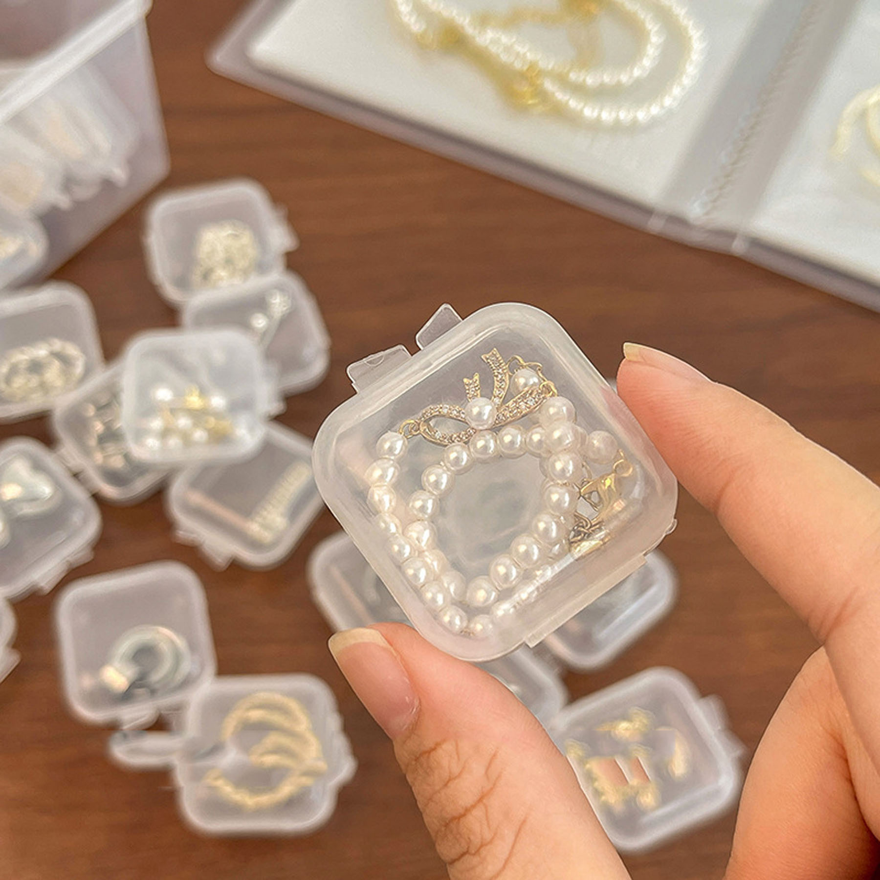 Clear Plastic Mini Jewelry Storage Box 2