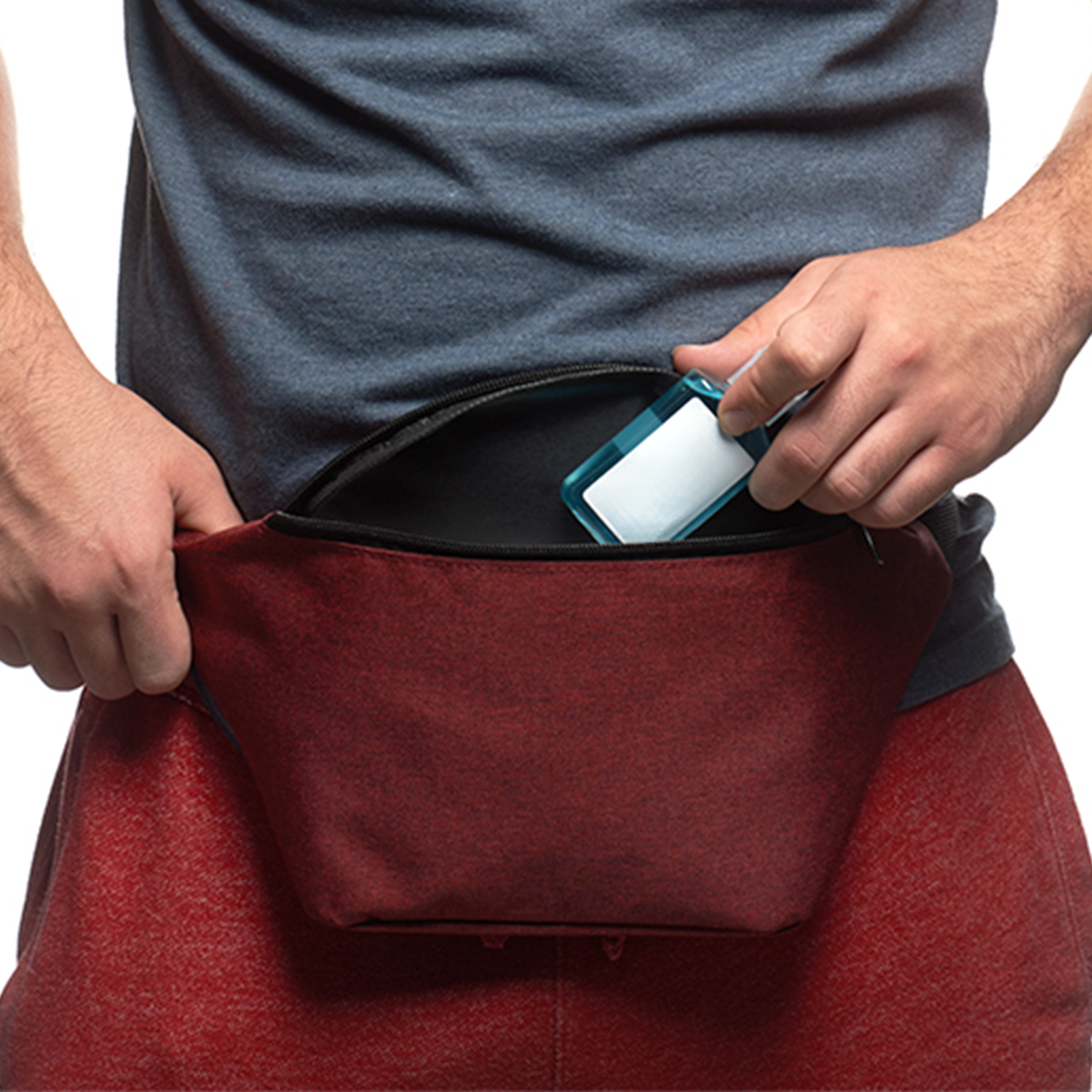 Travel Fanny Pack w/ Zippered Compartment & Buckle Closure 6