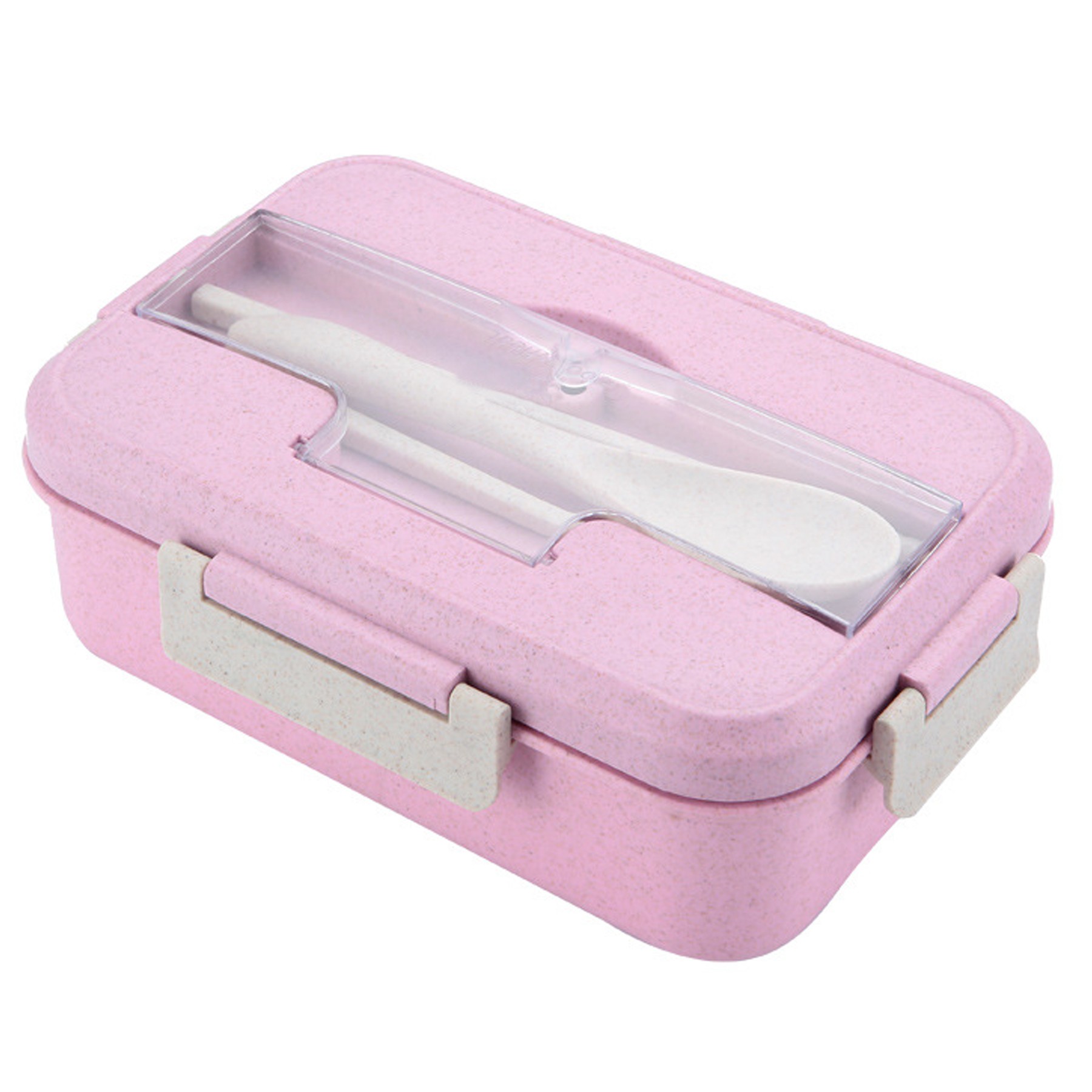 Wheat Straw Bento Lunch Box with Spoon Fork 1