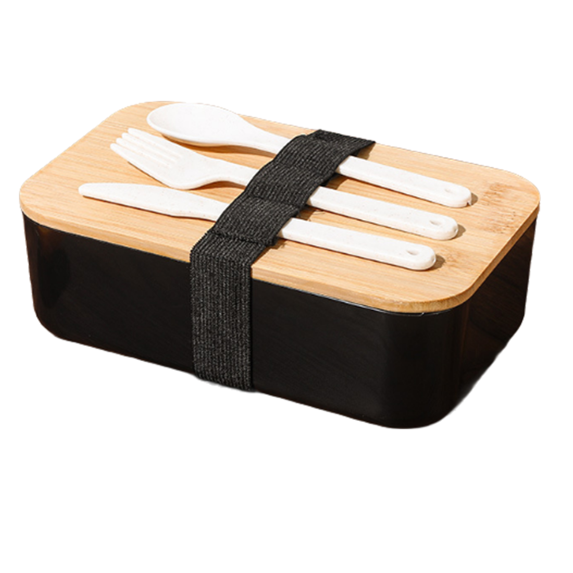Lightweight Bamboo Bento Lunch Box With Tableware 1