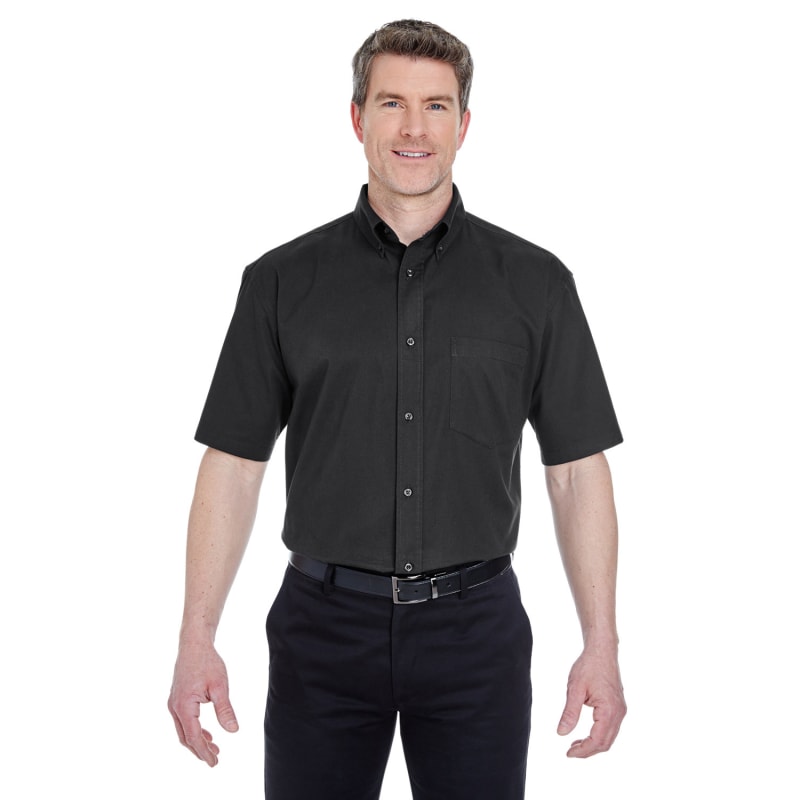 UltraClub Adult Short-Sleeve Whisper Twill 4