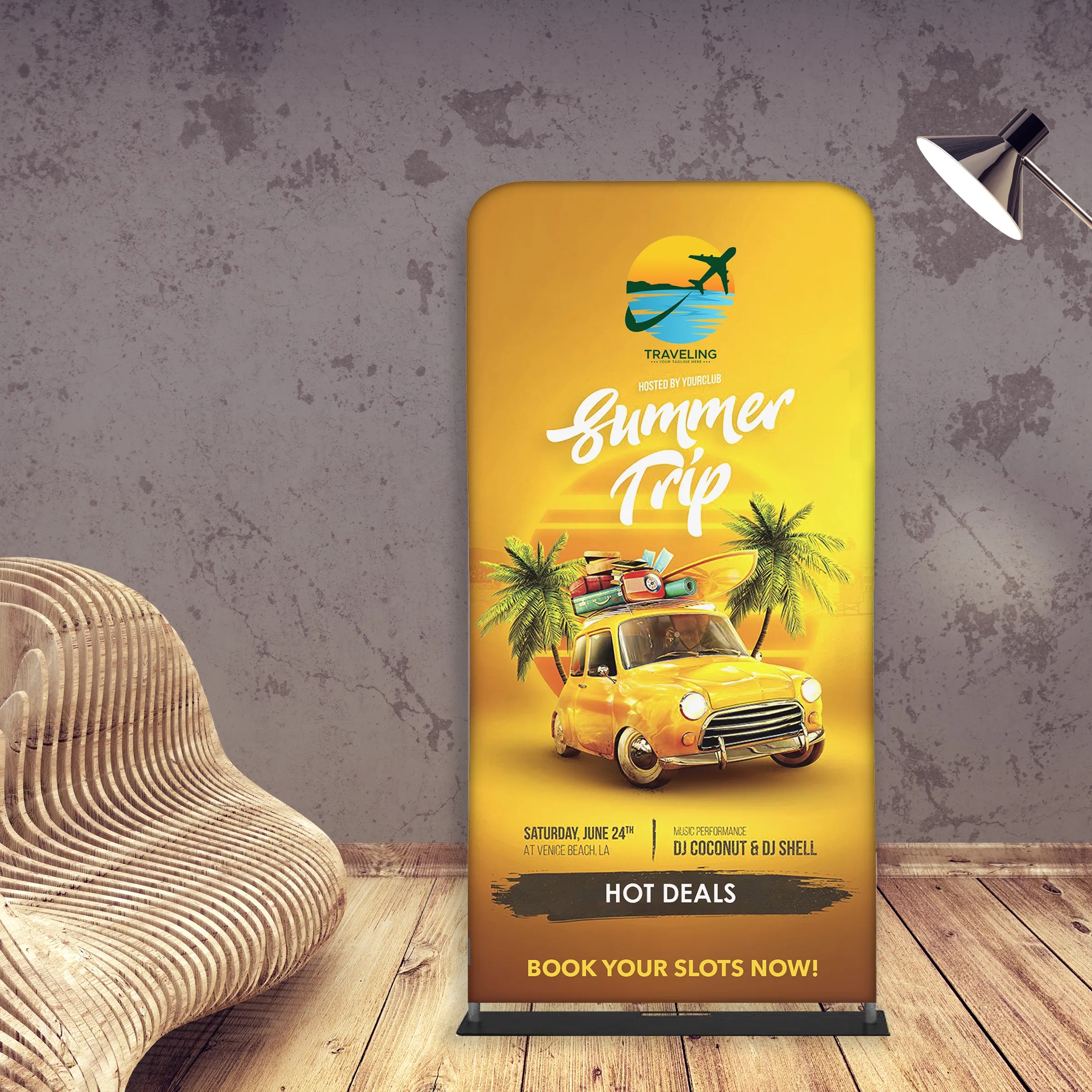 Tube Banner, Double Sided Digitally Printed - 6'x3' 5
