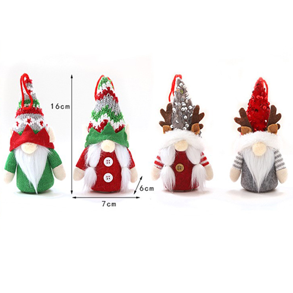 Christmas Rudolph Elf Doll Pendant with LED Lamp, promotional household item with logo imprint 6