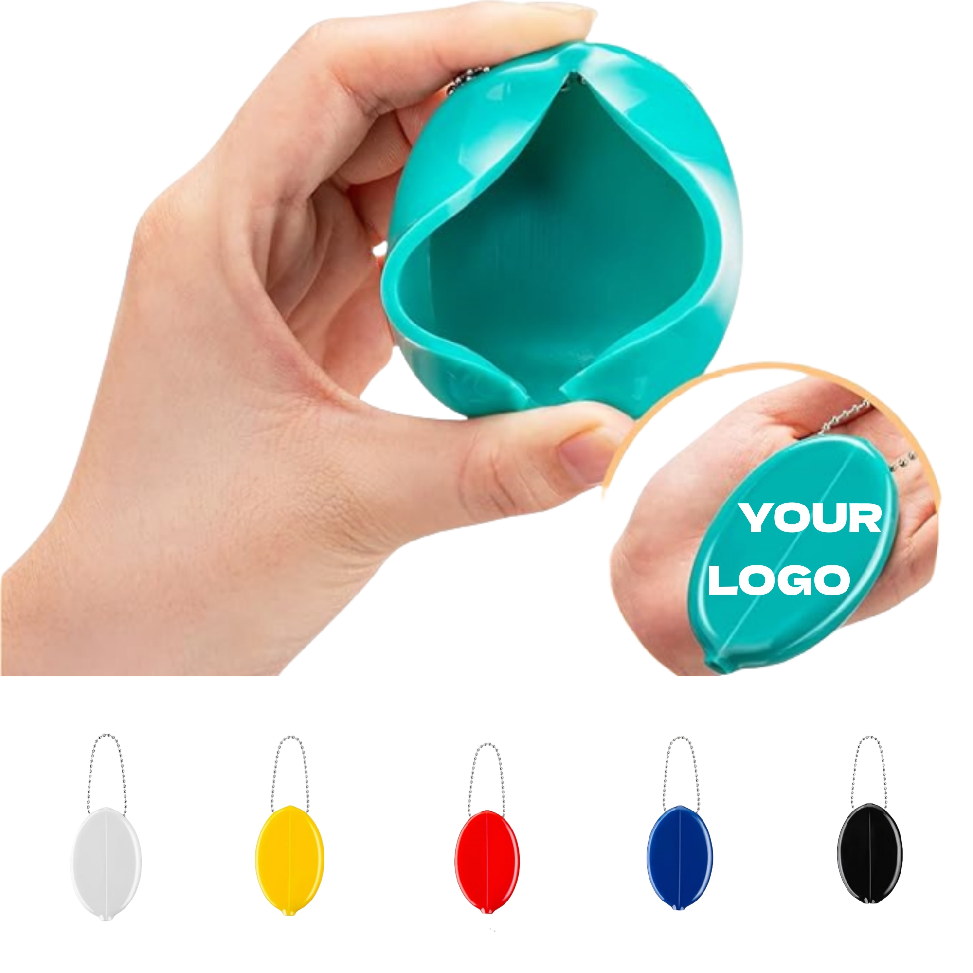Oval Squeeze Coin Pouch  Coin Holders 3