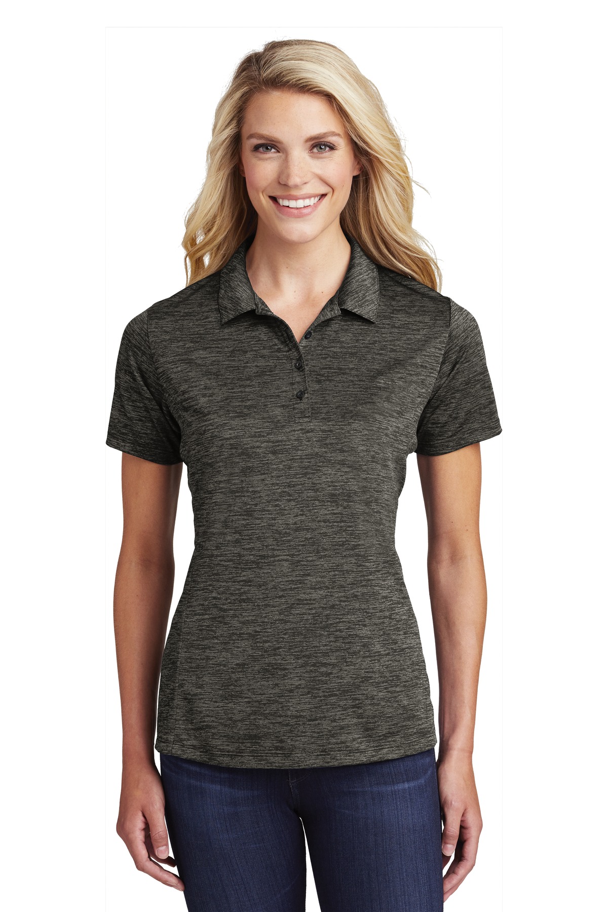 Sport-Tek Women's PosiCharge Electric Heather Polo. LST590 6