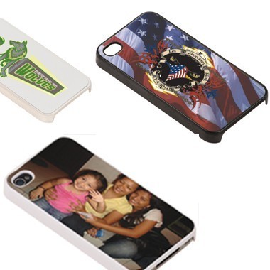 Clear Frame iPhone 4 case with Sublimatable Aluminum Plate for full color imprint 1