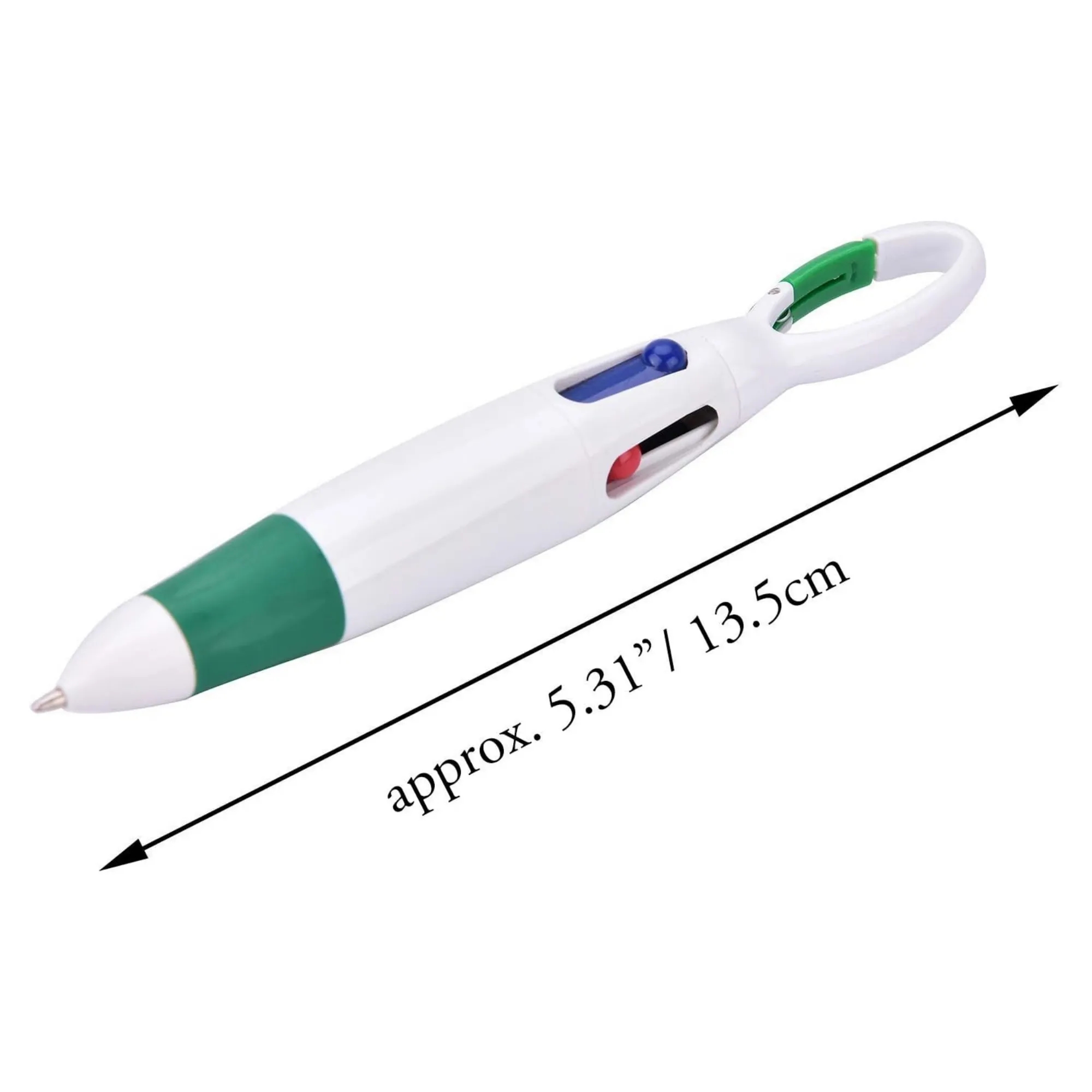 Plastic Carabiner 4-in-1 Retractable Ballpoint Pens 3