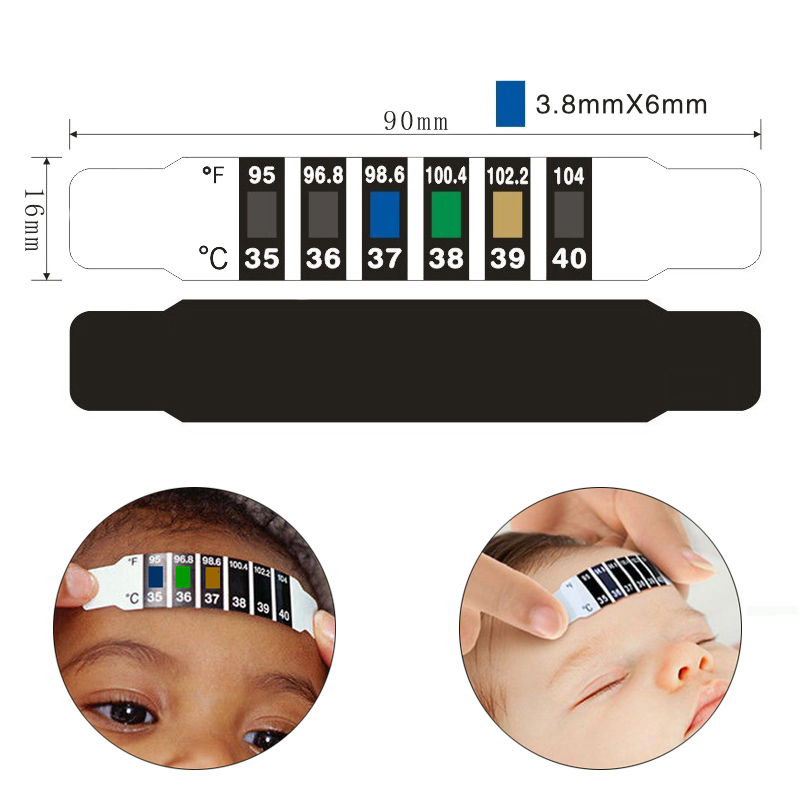 Easy Read Forehead Strip Head Thermometer Sticker 1