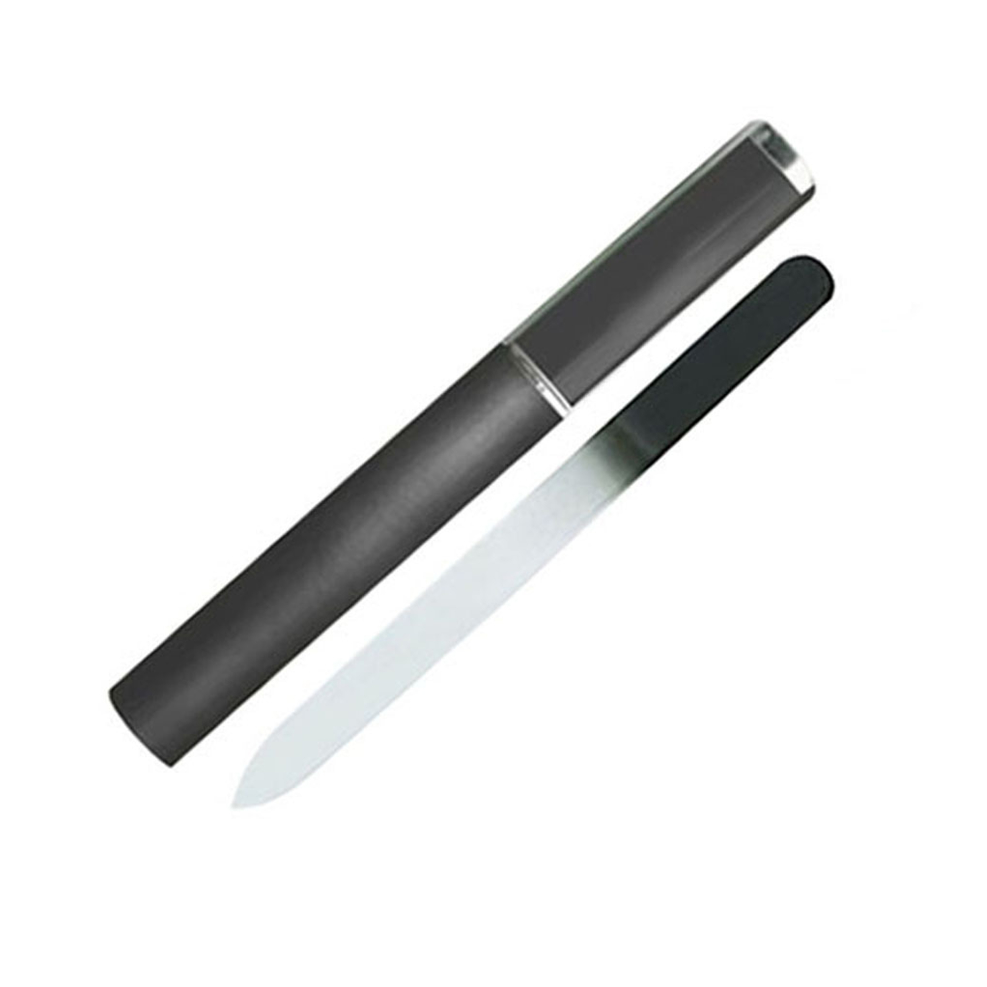 Double Sided Glass Nail File With Protective Case 5.9" 7