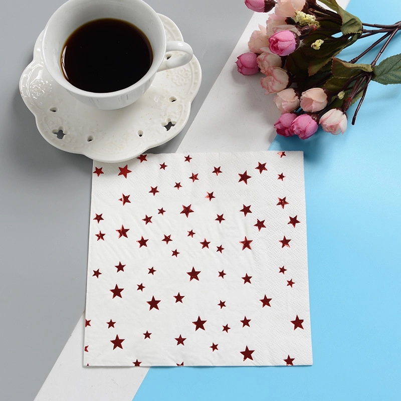 Custom Gold Star Luncheon Napkins Paper 2