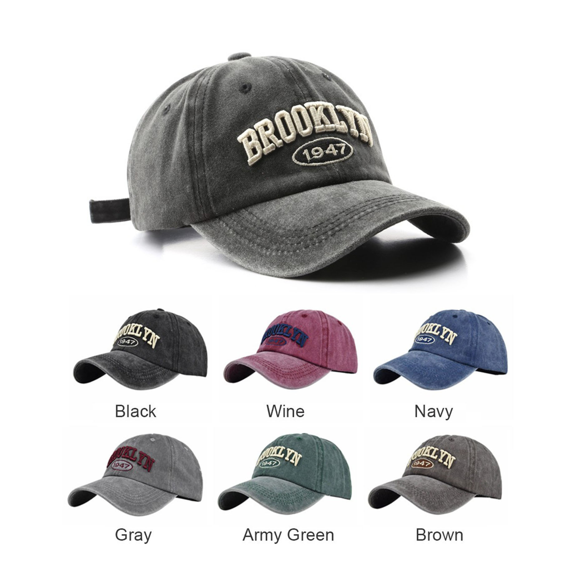 Embroidered Washed Cloth Golf Baseball Hats Caps 2