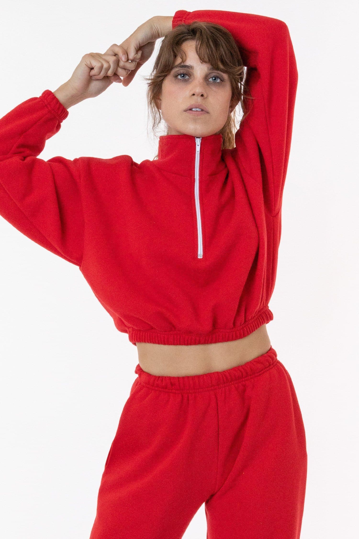 Flex Fleece Half Zip Cropped Pullover, custom hoodie or sweatshirt with logo imprint 2