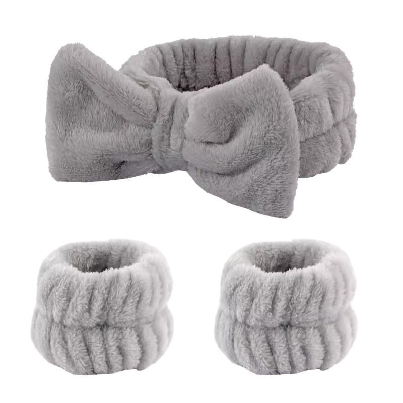 Spa Headband and Matching Wrist Bands for Washing Face 2