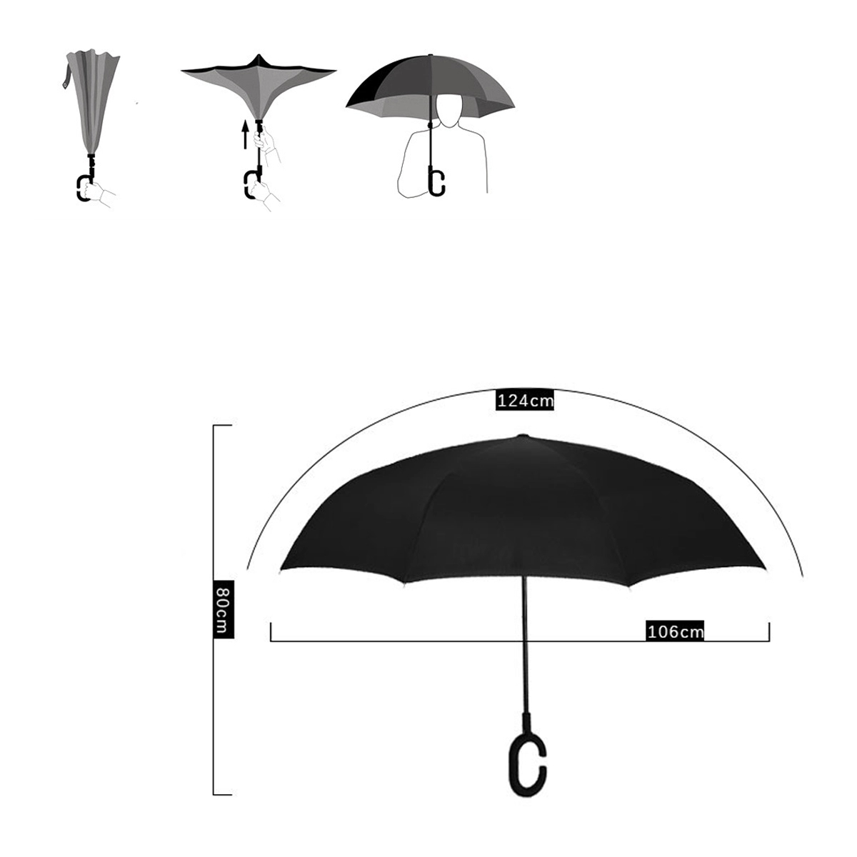 Stratus Reversible Inverted Umbrella 4